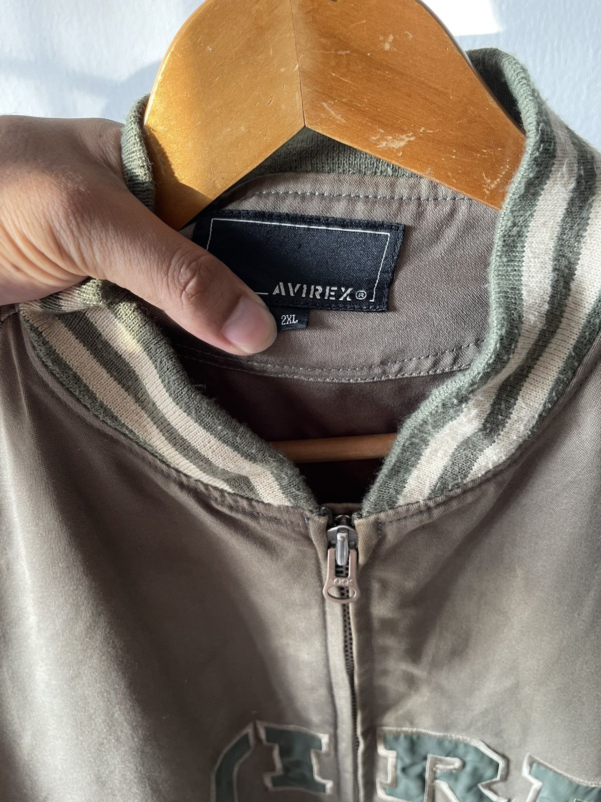 Avirex Vintage Avirex Green Army Zip Jacket A4 Size US XXL / EU 58 / 5 - 8 Thumbnail