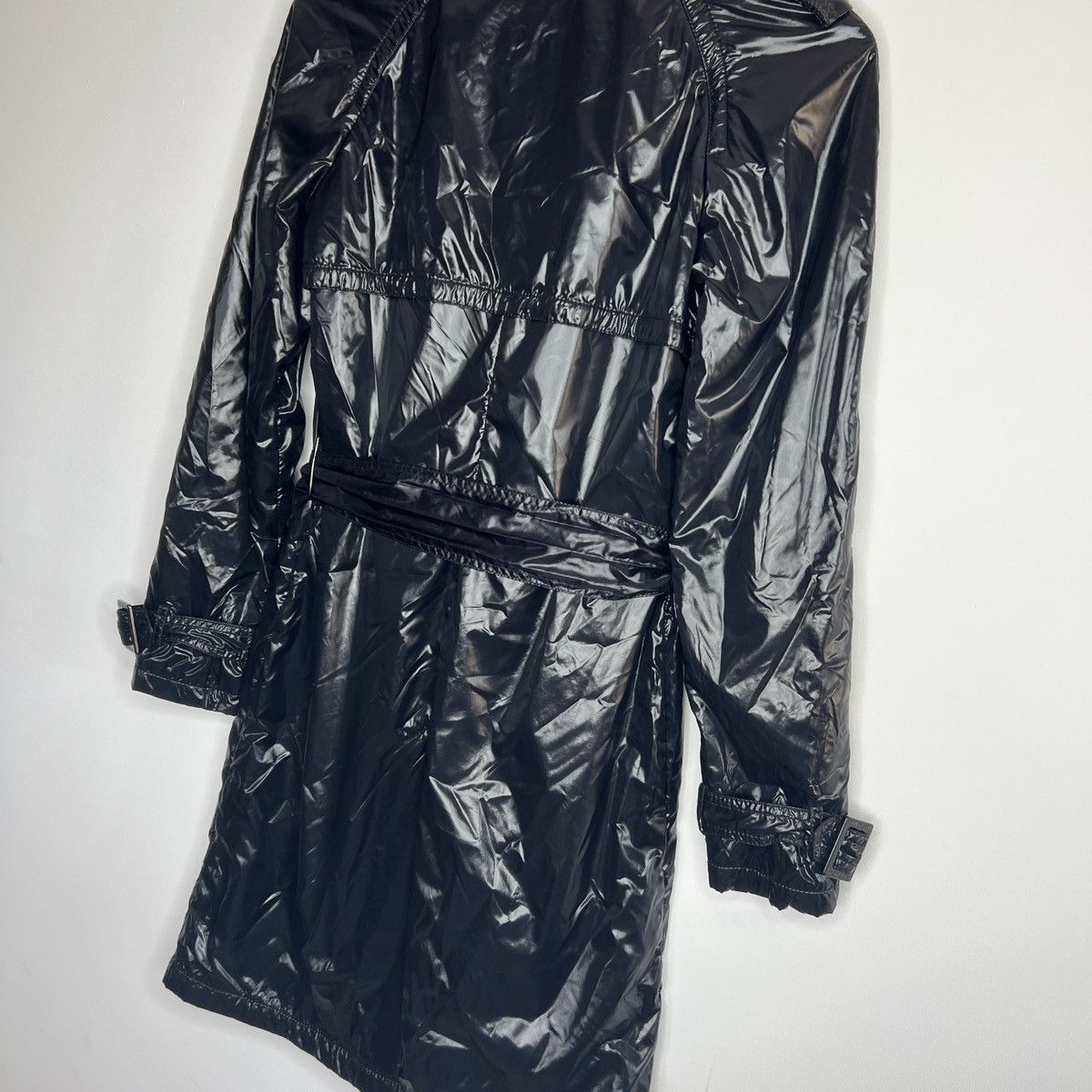 Moncler Moncler Black Shiny Coat Badge Patch Logo Avant Garde Jacket Size S / US 4 / IT 40 - 9 Thumbnail