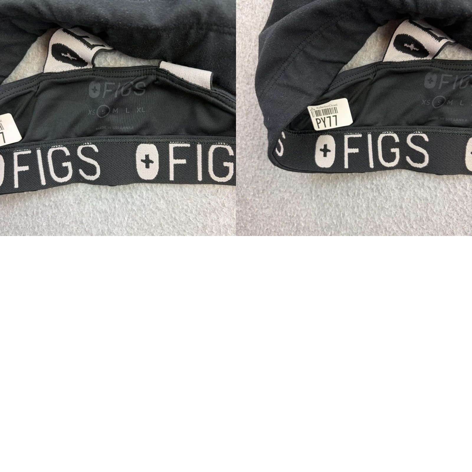 Vintage FIGS Sports Bra Womens Small Black Logo Crossback Gym Yoga Athletic Activewear Size ONE SIZE - 8 Thumbnail