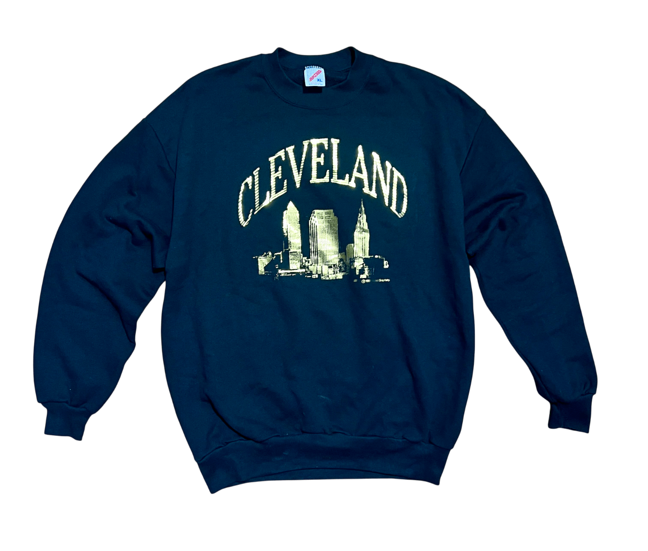Jerzees Cleveland Skyline 1991 Jerzees Vintage Crew Neck Sweatshirt Size US XL / EU 56 / 4 - 1 Thumbnail
