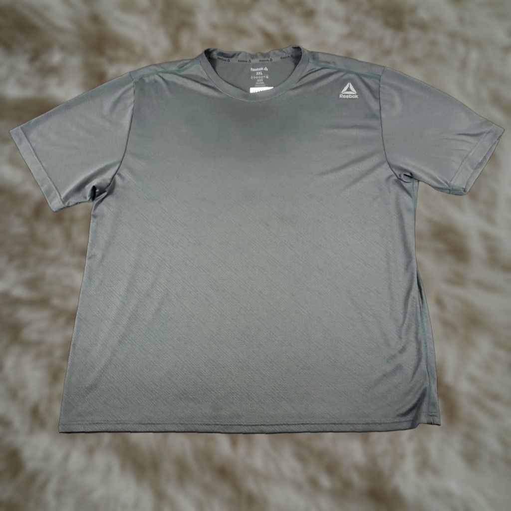 Reebok REEBOK T-Shirt Men’s 2XL Gray Casual Short Sleeve Regular Fit Sports Logo Size US XXL / EU 58 / 5 - 1 Thumbnail