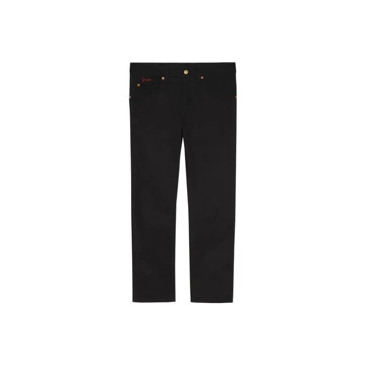 Gucci Black Straight Cut Denim Pants