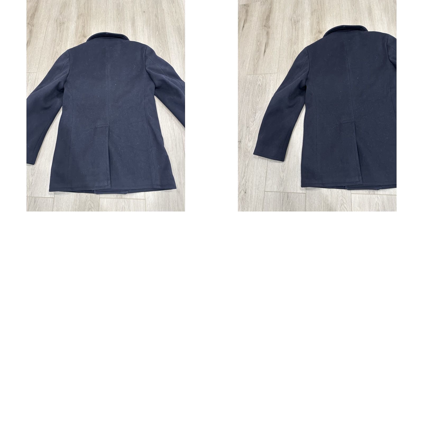 Vintage VINTAGE Kersey US Navy Peacoat 36R Wool Black Double-Breasted Navy Mens Coat Pockets Sailor Style Size US XXS / EU 40 - 9 Thumbnail