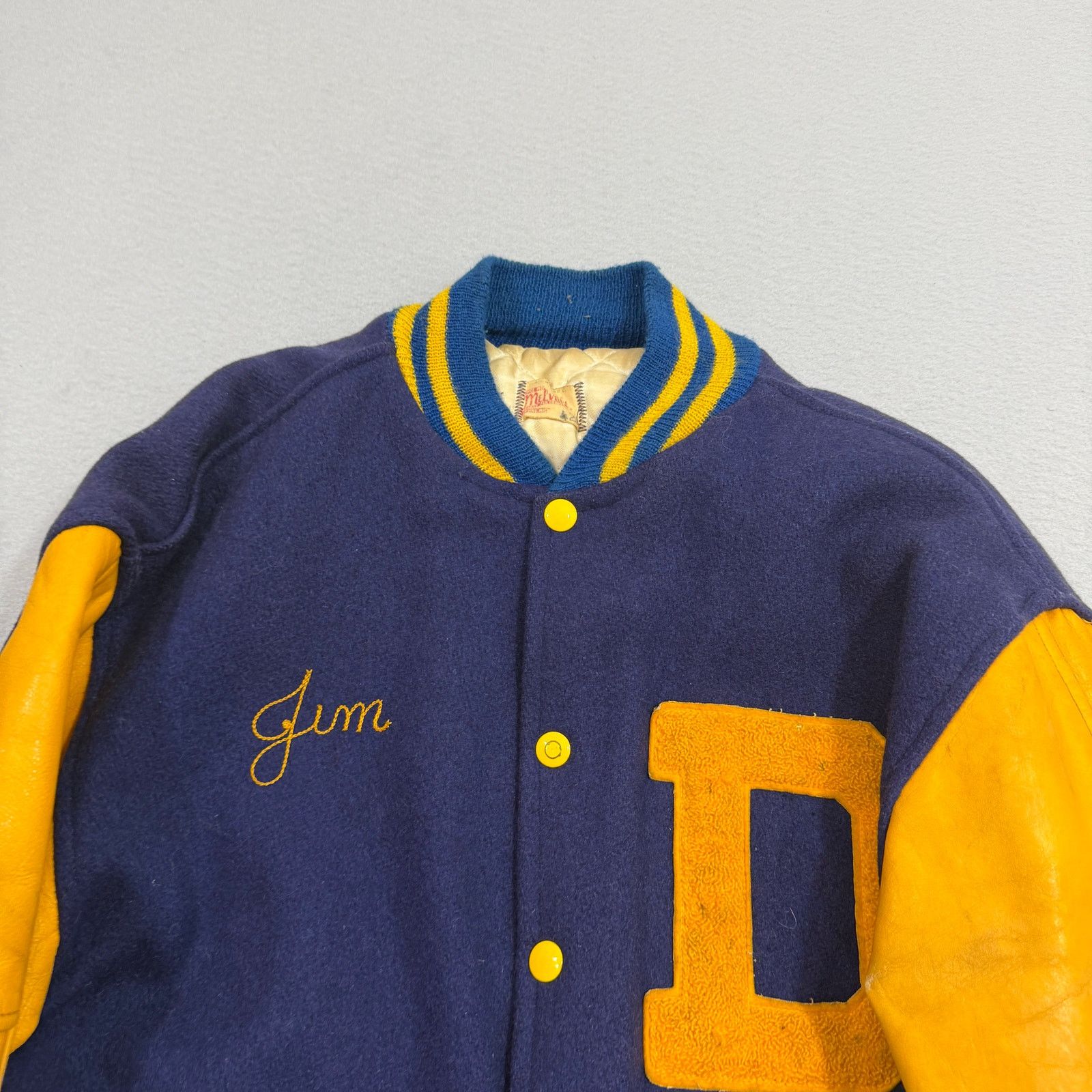 Vintage Vintage 1950s 60s Dewitt Panthers Varsity Jacket 42 L Blue Size US L / EU 52-54 / 3 - 3 Thumbnail