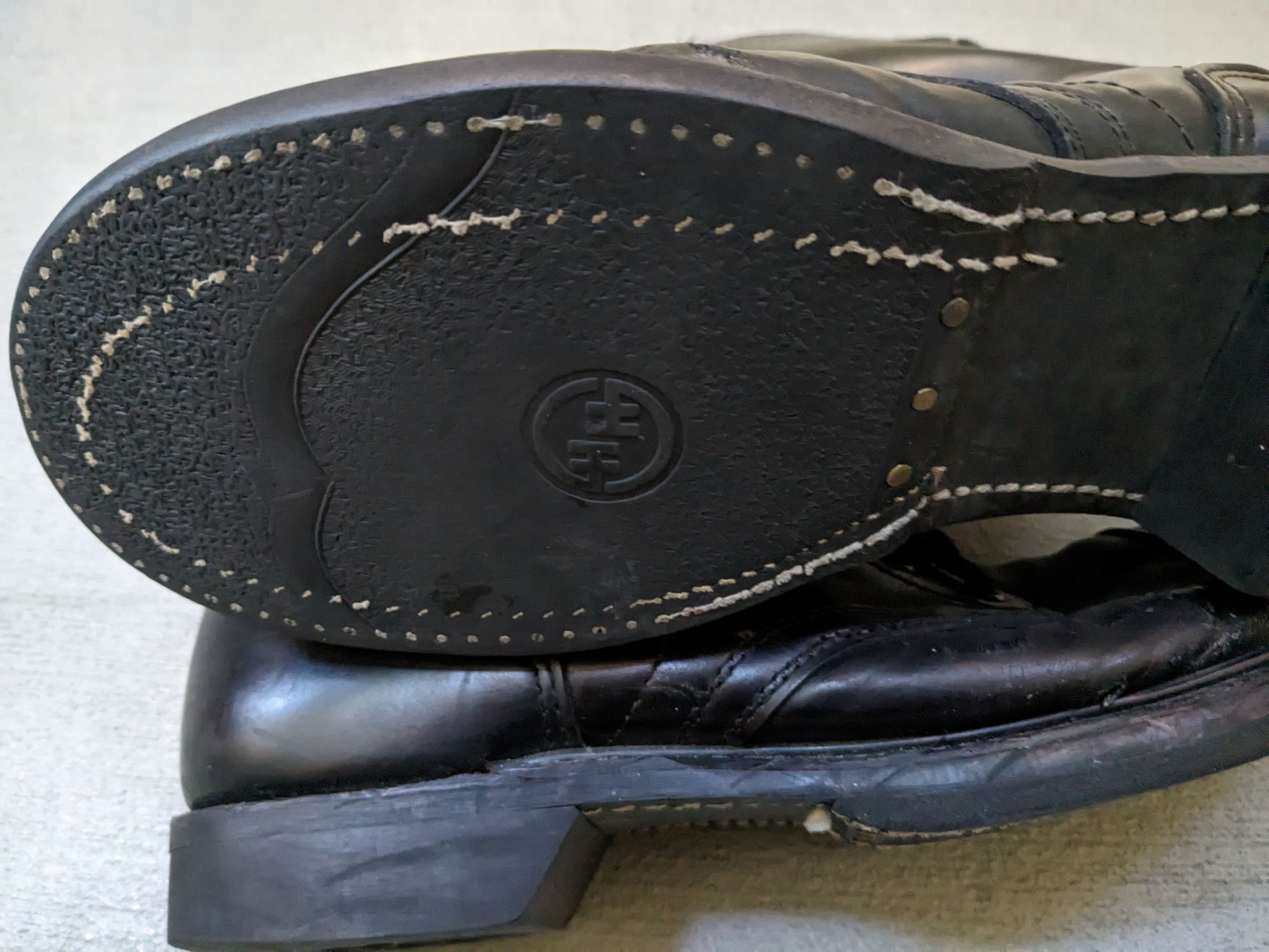 Vintage Vintage Combat Boots Black 8.5 Leather Biker Chunky Rubber Size US 8.5 / EU 41-42 - 16 Thumbnail