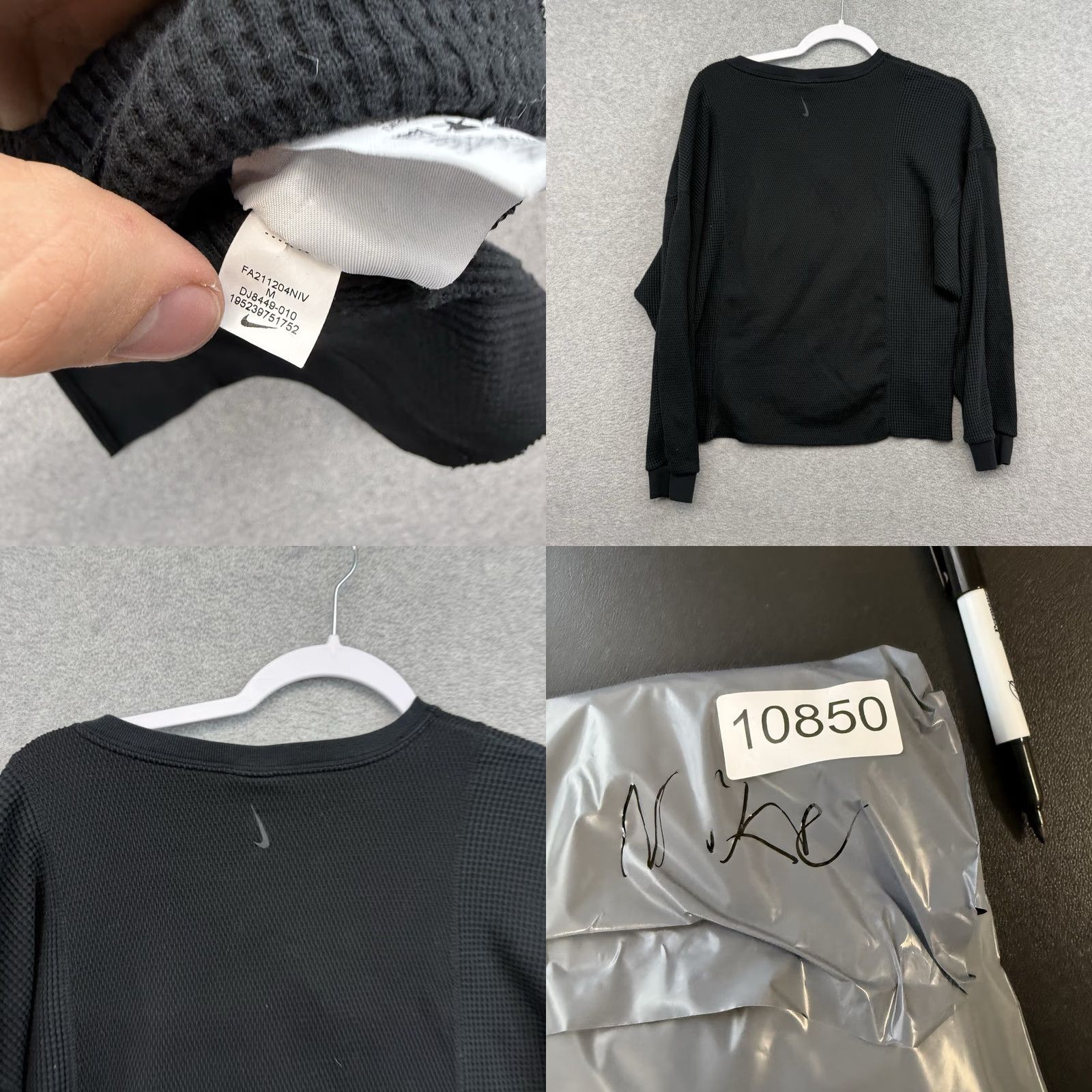 Nike Nike Dri-Fit Womens Yoga Luxe Top Shirt M Black Long Sleeve Pullover Casual Activewear Size M / US 6-8 / IT 42-44 - 8 Thumbnail