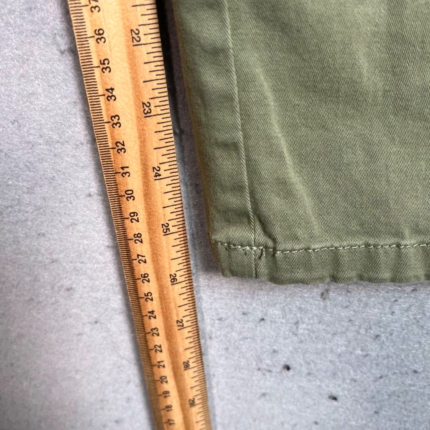 Olive VINTAGE Caslon Womens 0 Olive Green Chino Pants Casual Flat Front Cotton Spandex Size 25" / US 0 / IT 36 - 7 Thumbnail