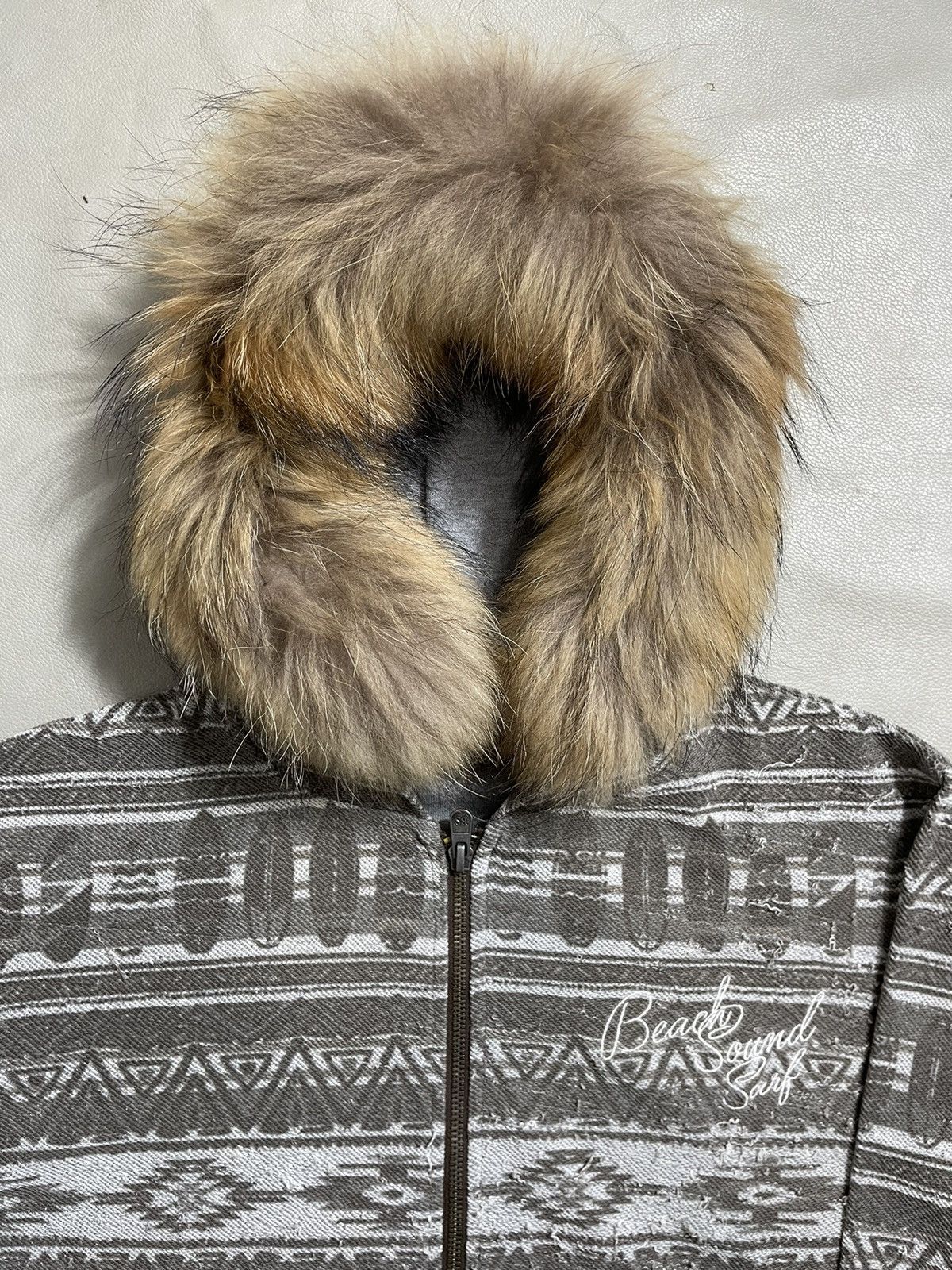If Six Was Nine × Le Grande Bleu (L.G.B.) × Yasuyuki Ishii Japanese Navajo design zip Fur Hoodie distressed Size US M / EU 48-50 / 2 - 4 Thumbnail