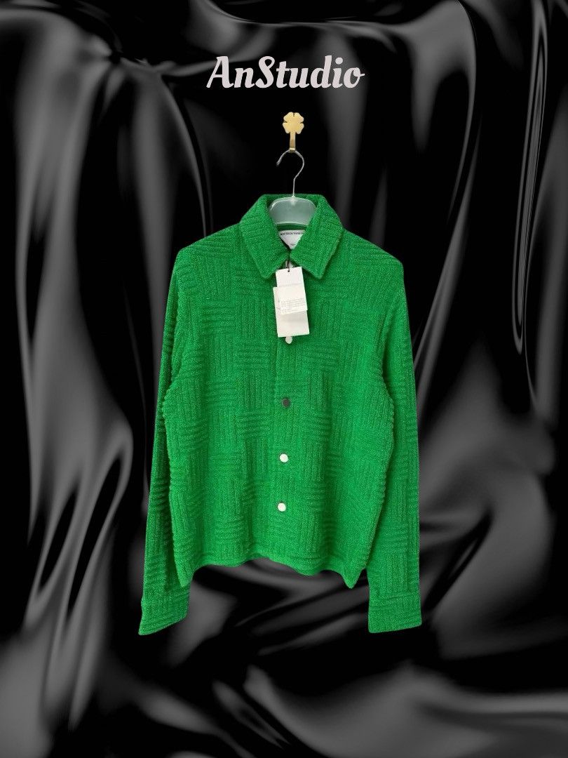 Bottega Veneta Bottega Veneta Green Intrecciato Terry Jacket Size US M / EU 48-50 / 2 - 1 Thumbnail