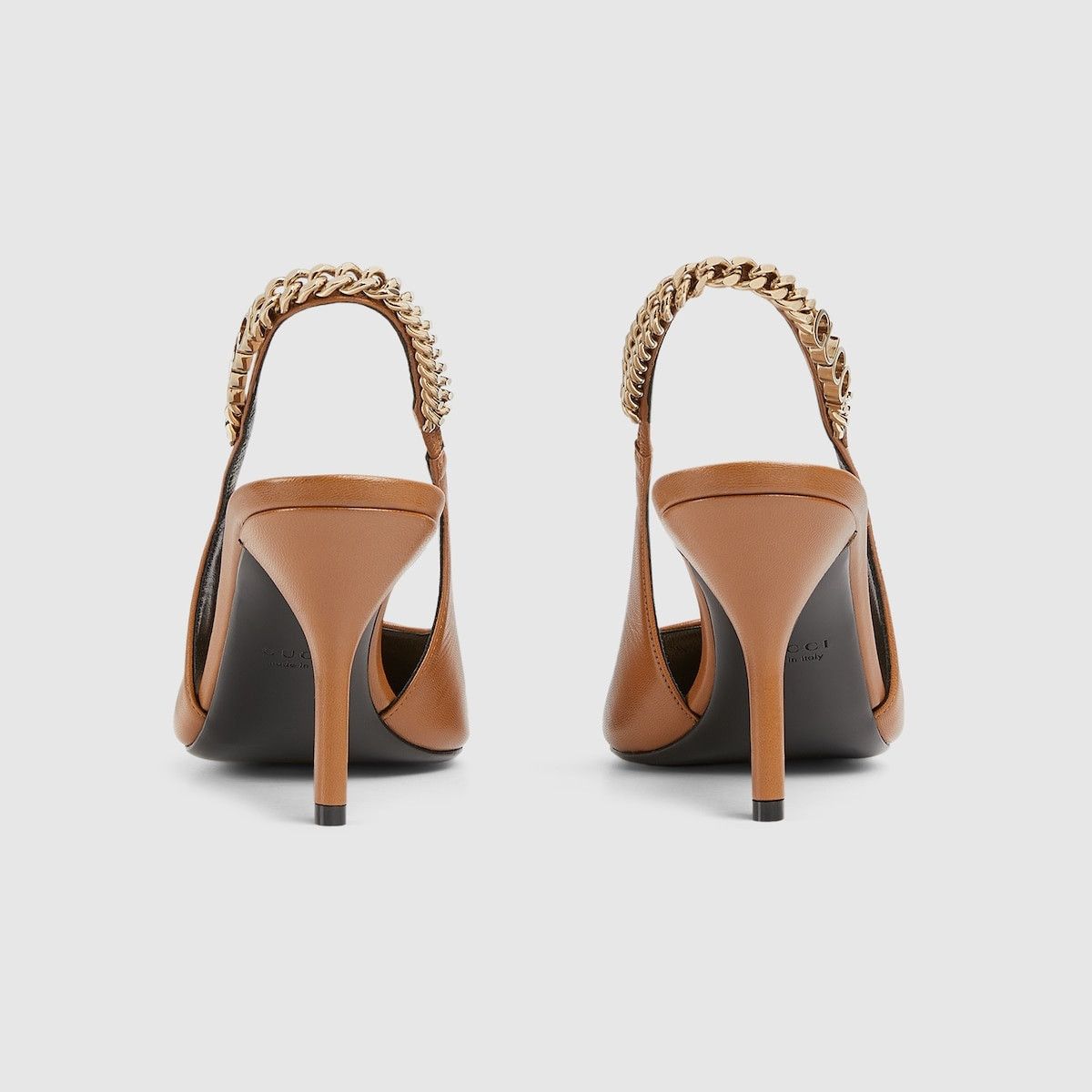 Gucci oc11z1025 Signoria Slingback Pumps in Light Brown Size US 10 / IT 40 - 3 Thumbnail