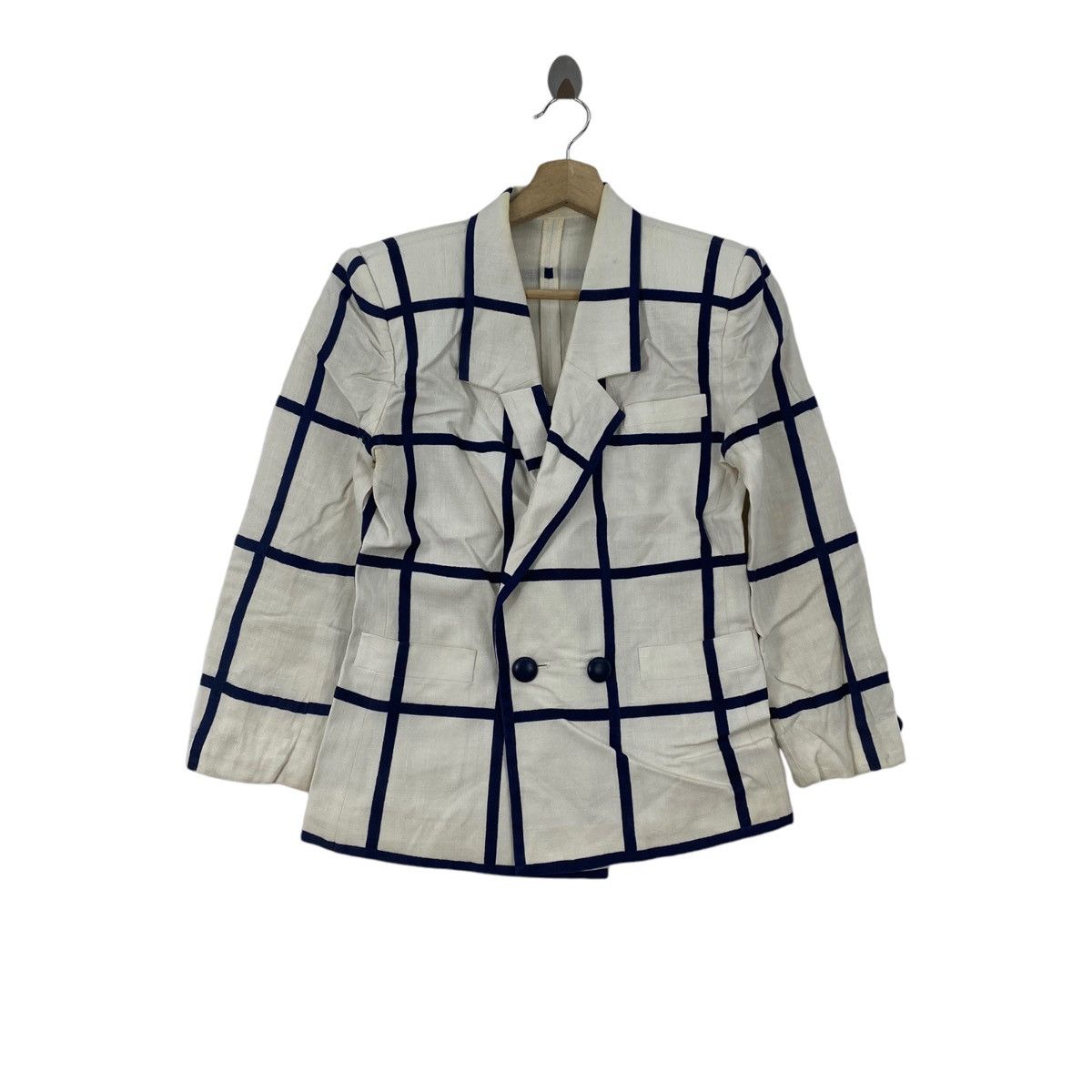 Japanese Brand KEIJI TUKADA Japanese Fashion Designer Check Tartan Blazer Size S / US 4 / IT 40 - 1 Thumbnail