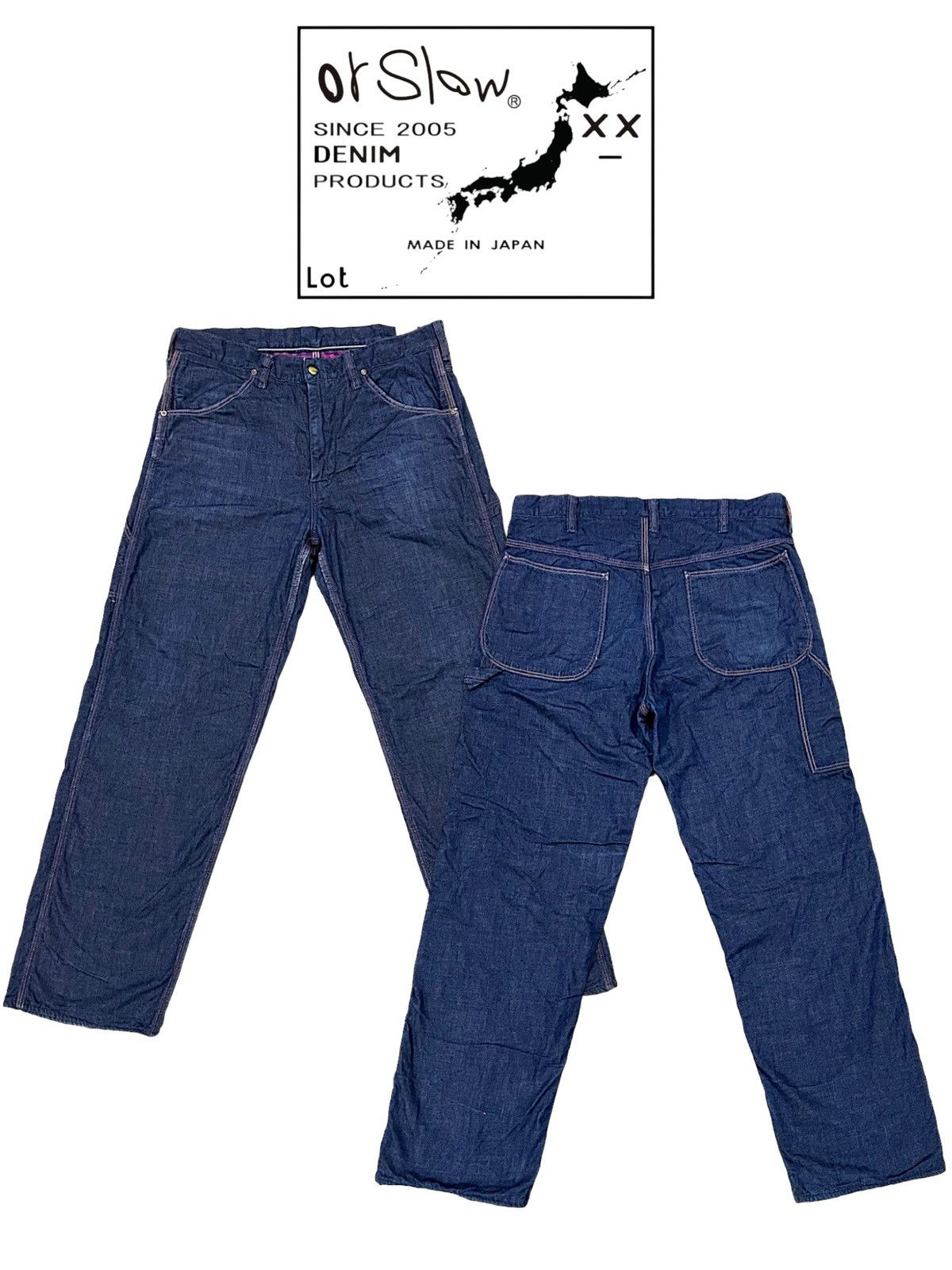 Japanese Brand Orslow Carpenter Blanket Lining Pants Size US 34 / EU 50 - 1 Thumbnail