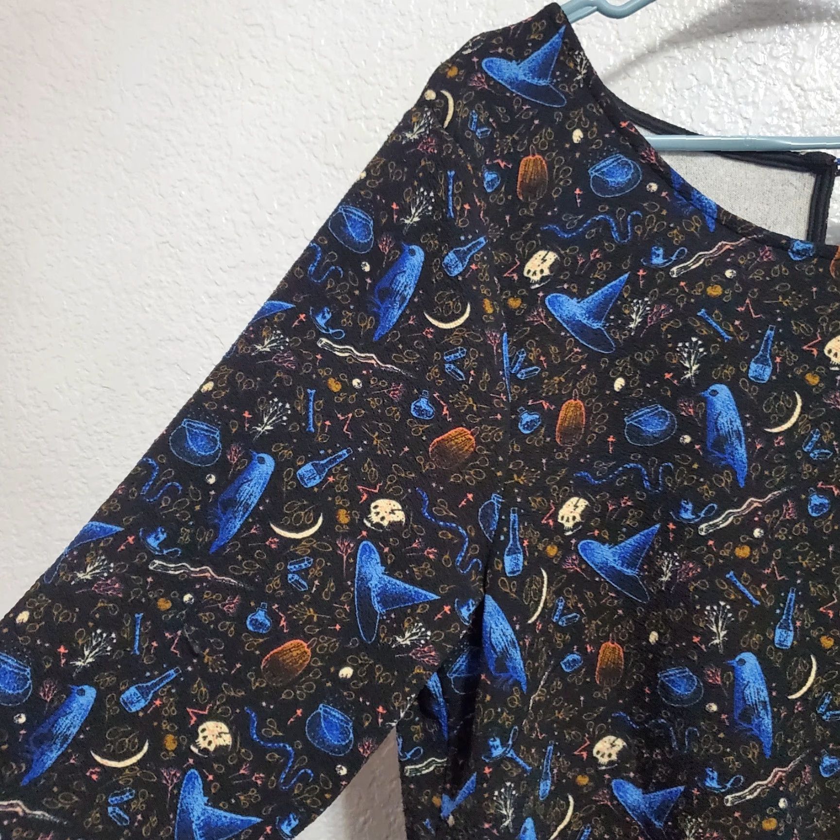Etro VINTAGE Smak Parlour Dress Women 1X Black Shift Witchy Things Cosmic Retro Pockets Size XL / US 12-14 / IT 48-50 - 4 Thumbnail