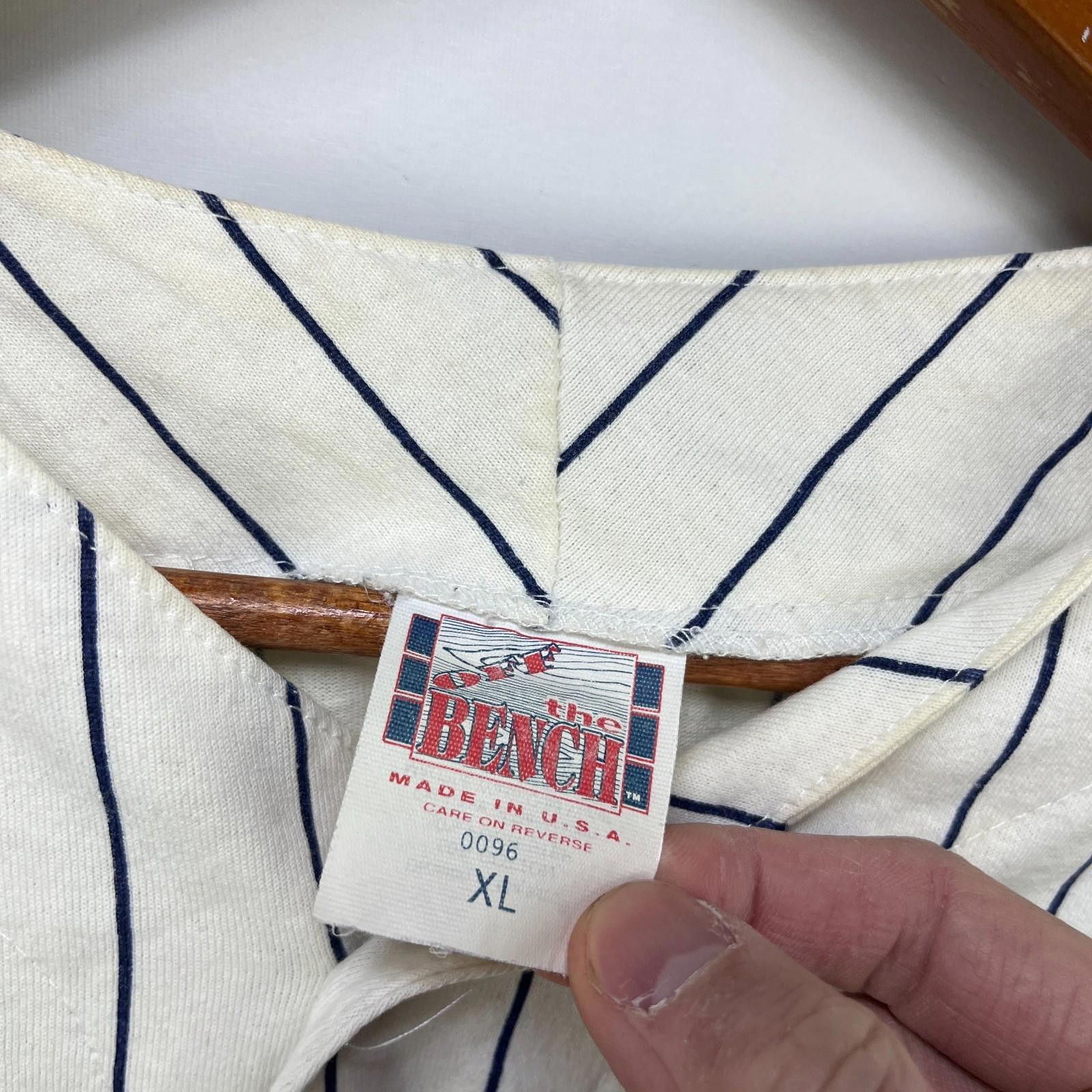 Other Vintage 90s Cleveland Indians Pinstripe Button-Up Jersey XL Size ONE SIZE - 3 Thumbnail