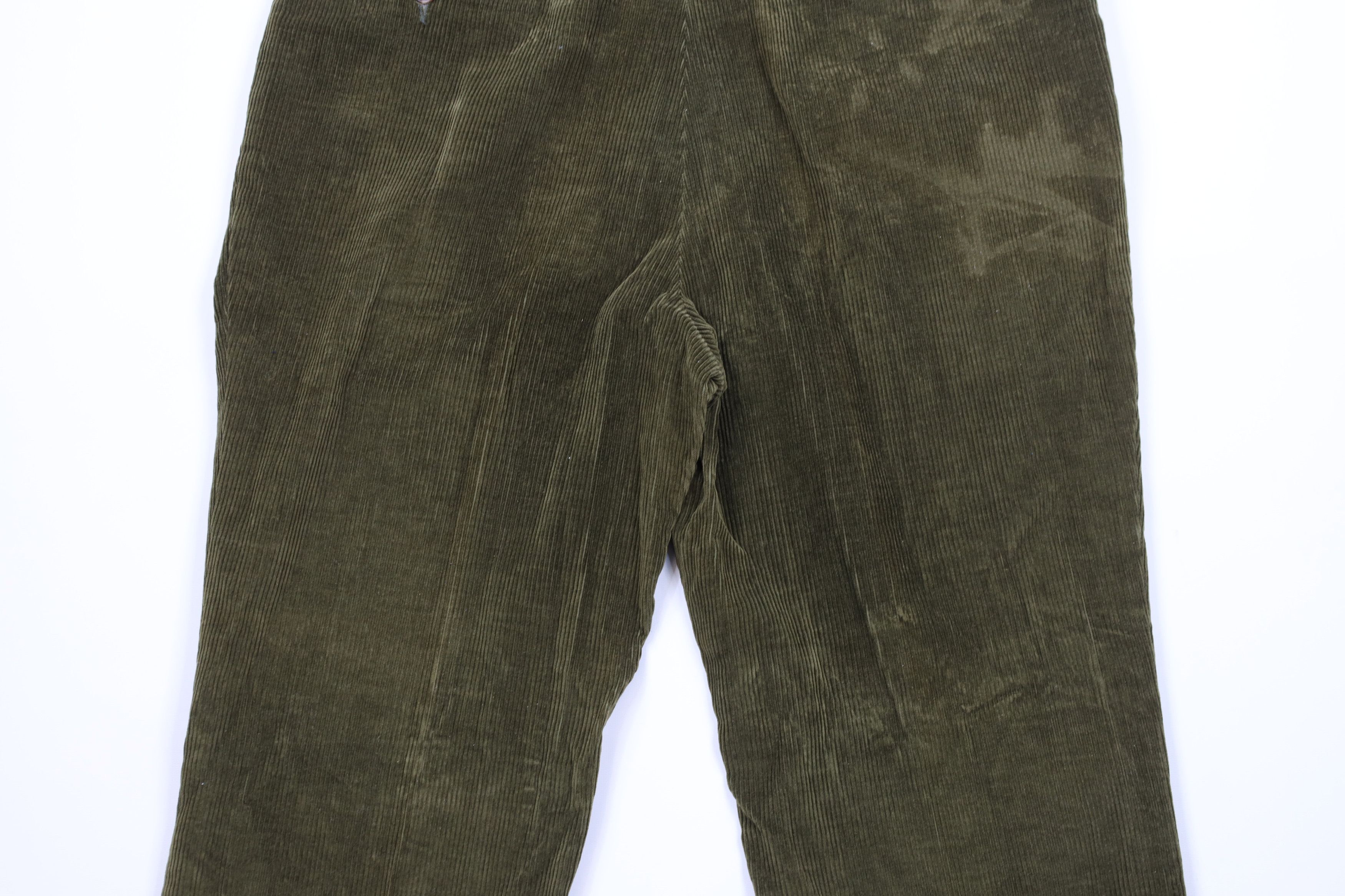 Vintage Vintage 70s Streetwear Wide Leg Corduroy Pants USA Green Size US 38 / EU 54 - 10 Thumbnail