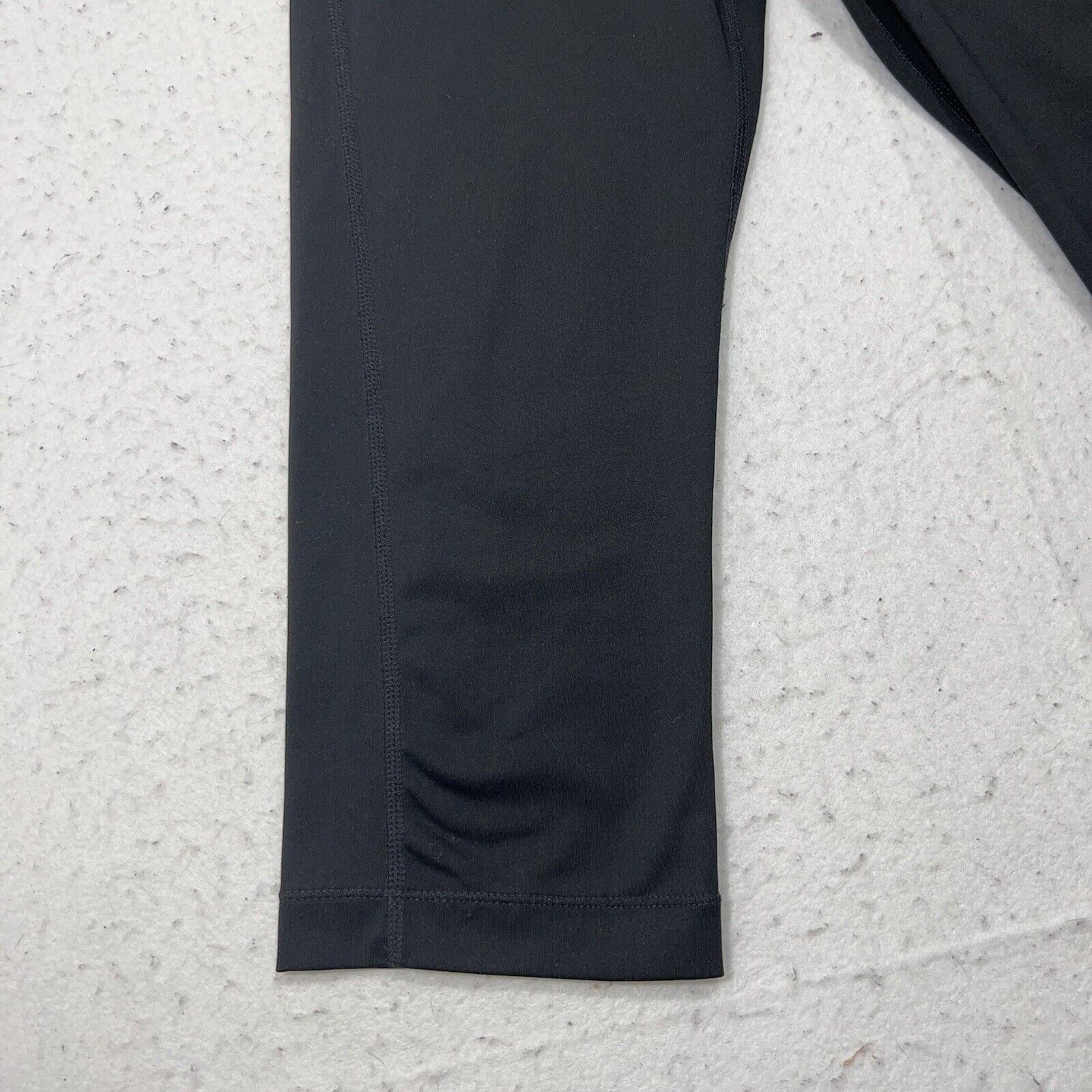 Nike Nike Pro Dri Fit Capri Black & White Leggings Logo Pants Size 25" / US 0 / IT 36 - 5 Thumbnail