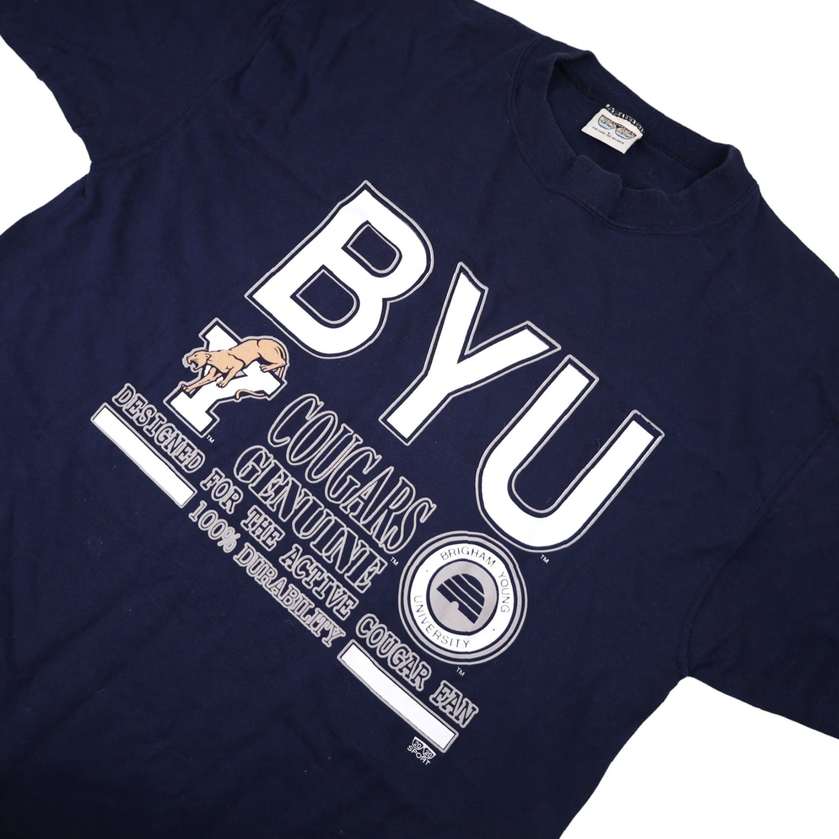 Vintage VINTAGE BYU Brigham Young University Graphic T Shirt Blue Mens XL Large Shirt Size US XL / EU 56 / 4 - 2 Thumbnail