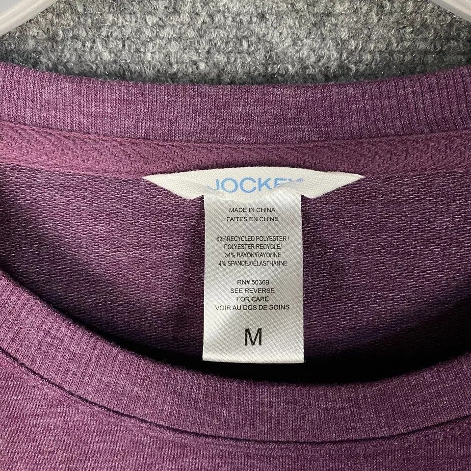 Jockey Jockey Sweatshirt Women's Medium Pullover Purple Polyester M Size M / US 6-8 / IT 42-44 - 3 Thumbnail