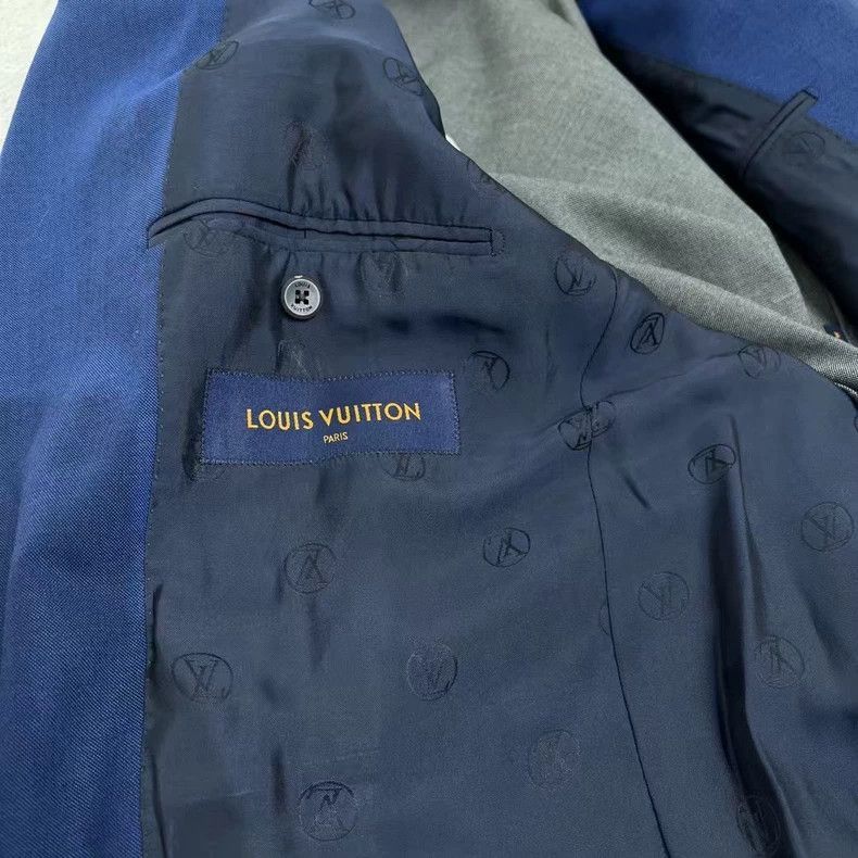 Louis Vuitton Louis Vuitton Blue Gray Wool Suit Jacket-2506 Size US M / EU 48-50 / 2 - 6 Thumbnail