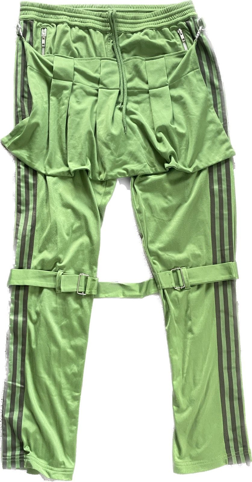 image of Adidas Jeremy Scott Bondage Trousers. Size Large. From 2009 in Green, Men's