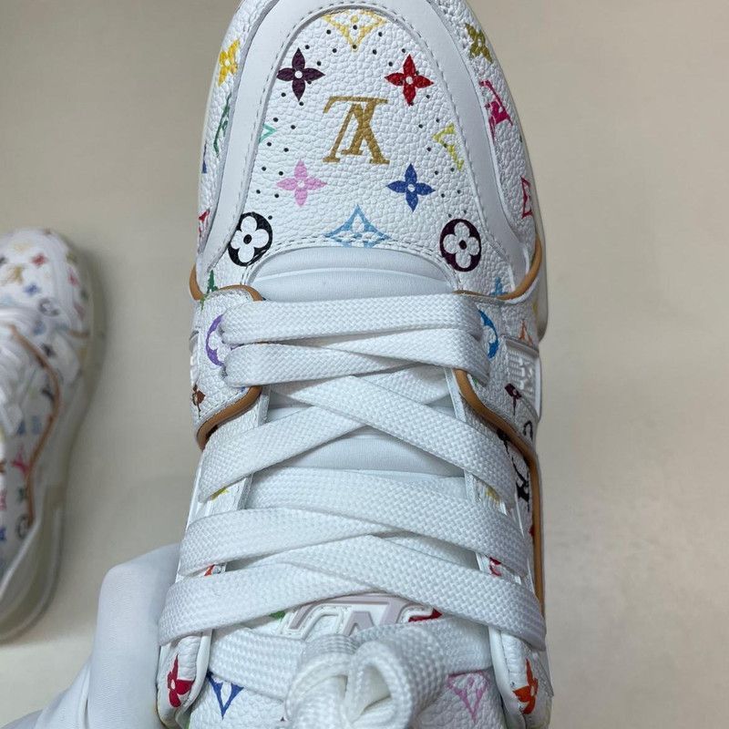Louis Vuitton Takashi Murakami x Louis Vuitton White Trainers Size US 6 / IT 36 - 3 Thumbnail