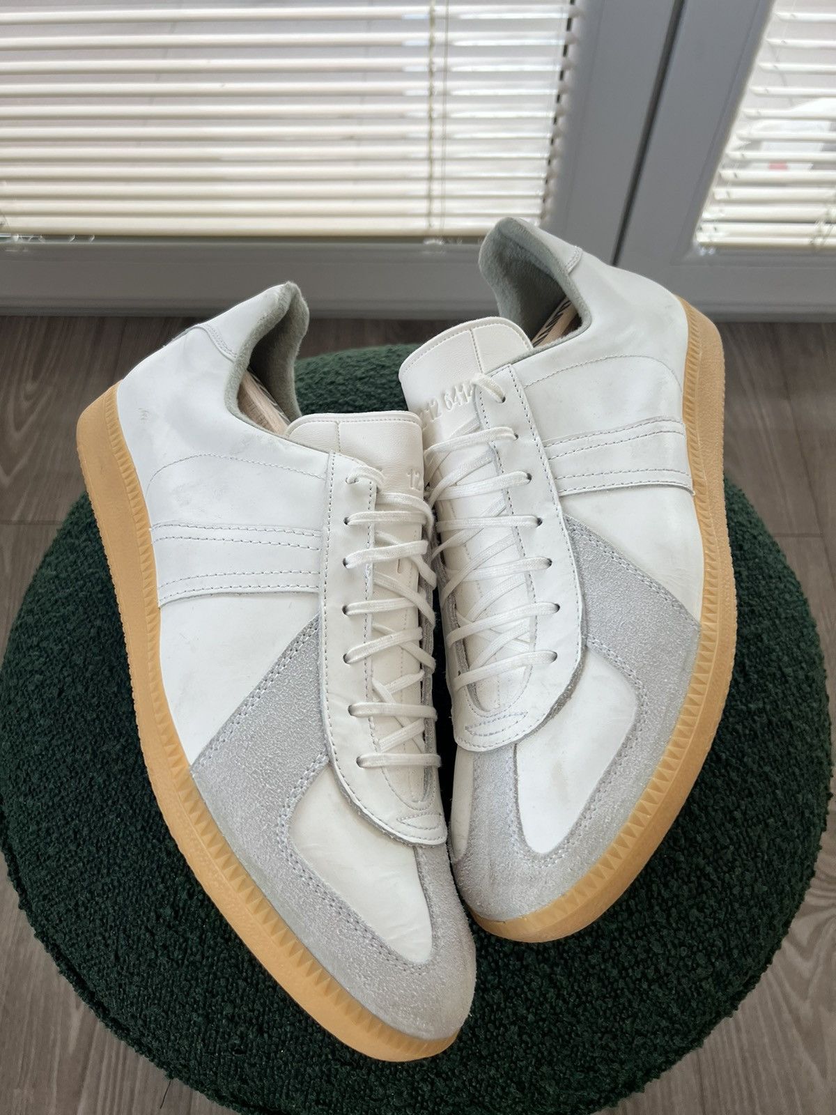 Vintage ‼️VINTAGE ARCHIVAL BW SPORT GAT LEATHERS ARMY TRAINERS SHOES‼️ Size US 12.5 / EU 45-46 - 4 Thumbnail
