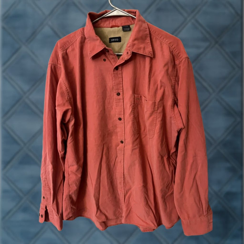 Izod IZOD Shirt Men XL Pink Corduroy Buttoned Long Sleeve Casual Soft Preppy Size US XL / EU 56 / 4 - 1 Thumbnail