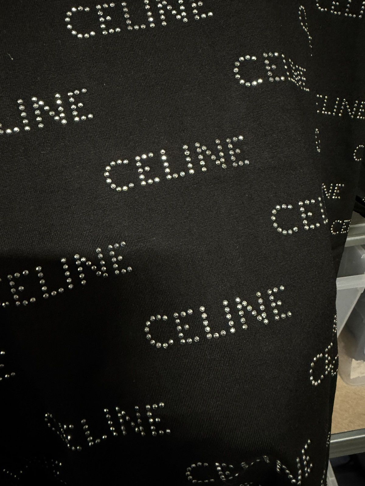 Celine Celine Paris Rhinestone Logo T-Shirt NEW 1300$ Size US S / EU 44-46 / 1 - 3 Thumbnail