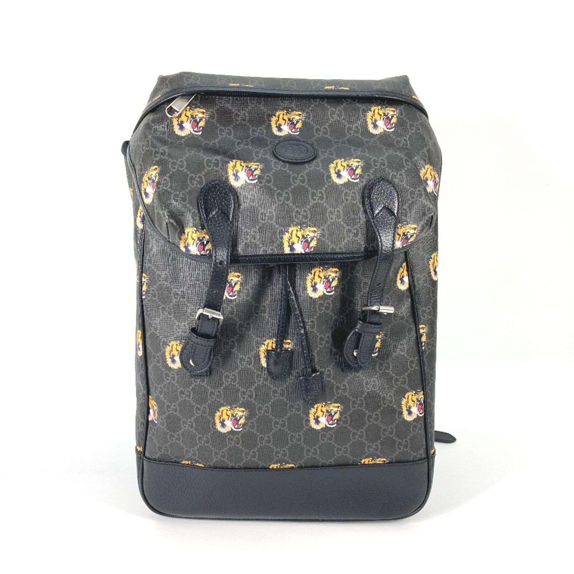 Gucci Gucci 696013 Interlocking G tiger tiger bag Backpack Black Size ONE SIZE - 1 Thumbnail