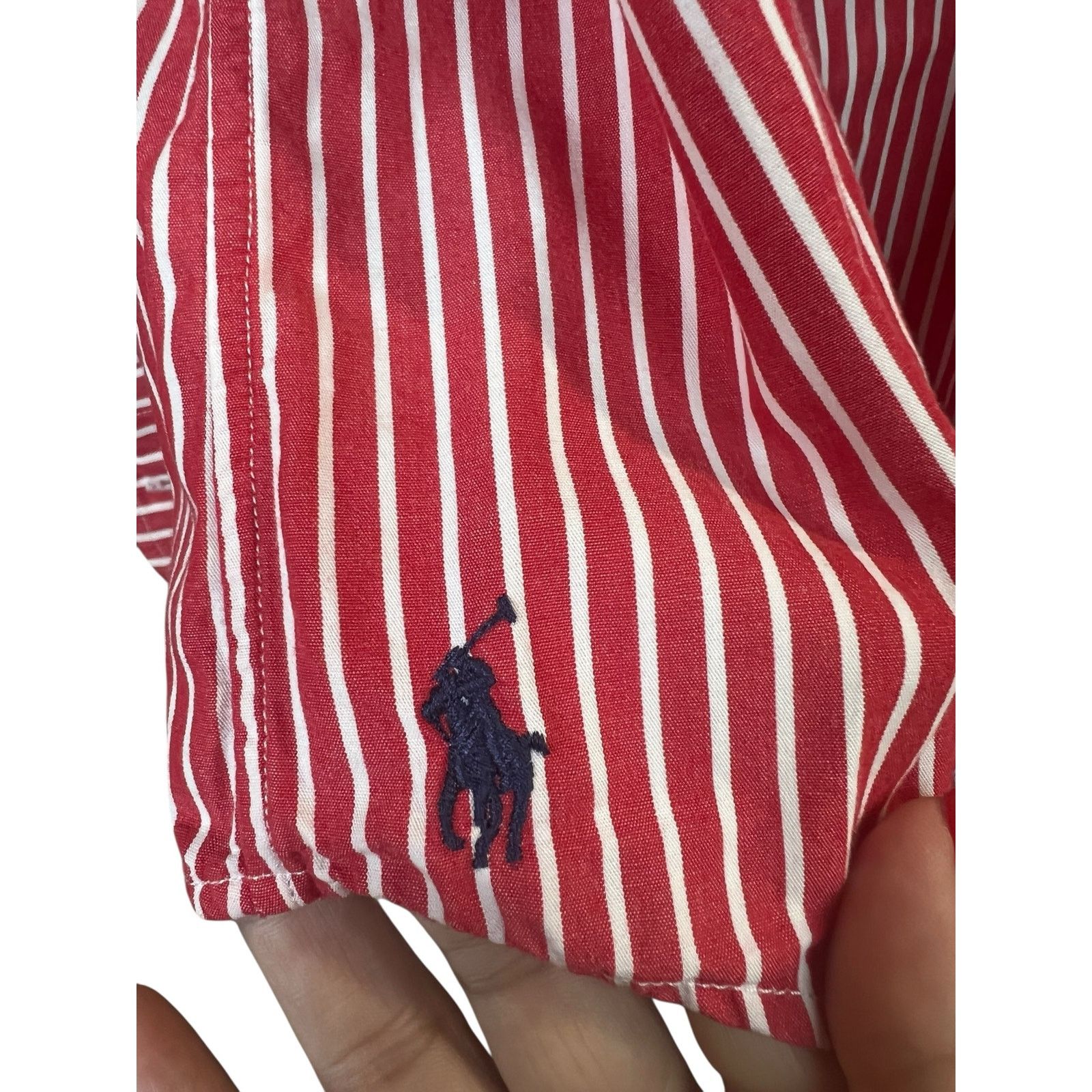 Ralph Lauren Ralph Lauren Big Shirt 100% Cotton Men's Large Red White Size US L / EU 52-54 / 3 - 7 Thumbnail