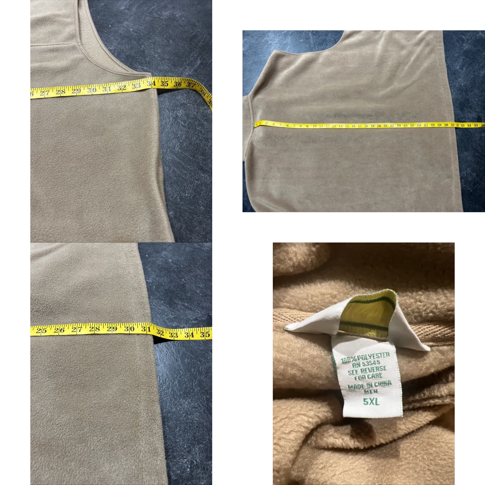 Vintage SANDERSON FARMS Outdoor Fleece Vest Casual Winter 5XL Brown Mens Size US XXL / EU 58 / 5 - 8 Thumbnail