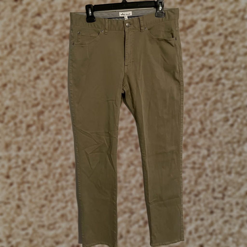 Peter Millar Peter Millar Pants Chino Khaki Five-Pocket Ultimate Sateen MF19B39 Beige Mens 32 Size US 32 / EU 48 - 1 Thumbnail