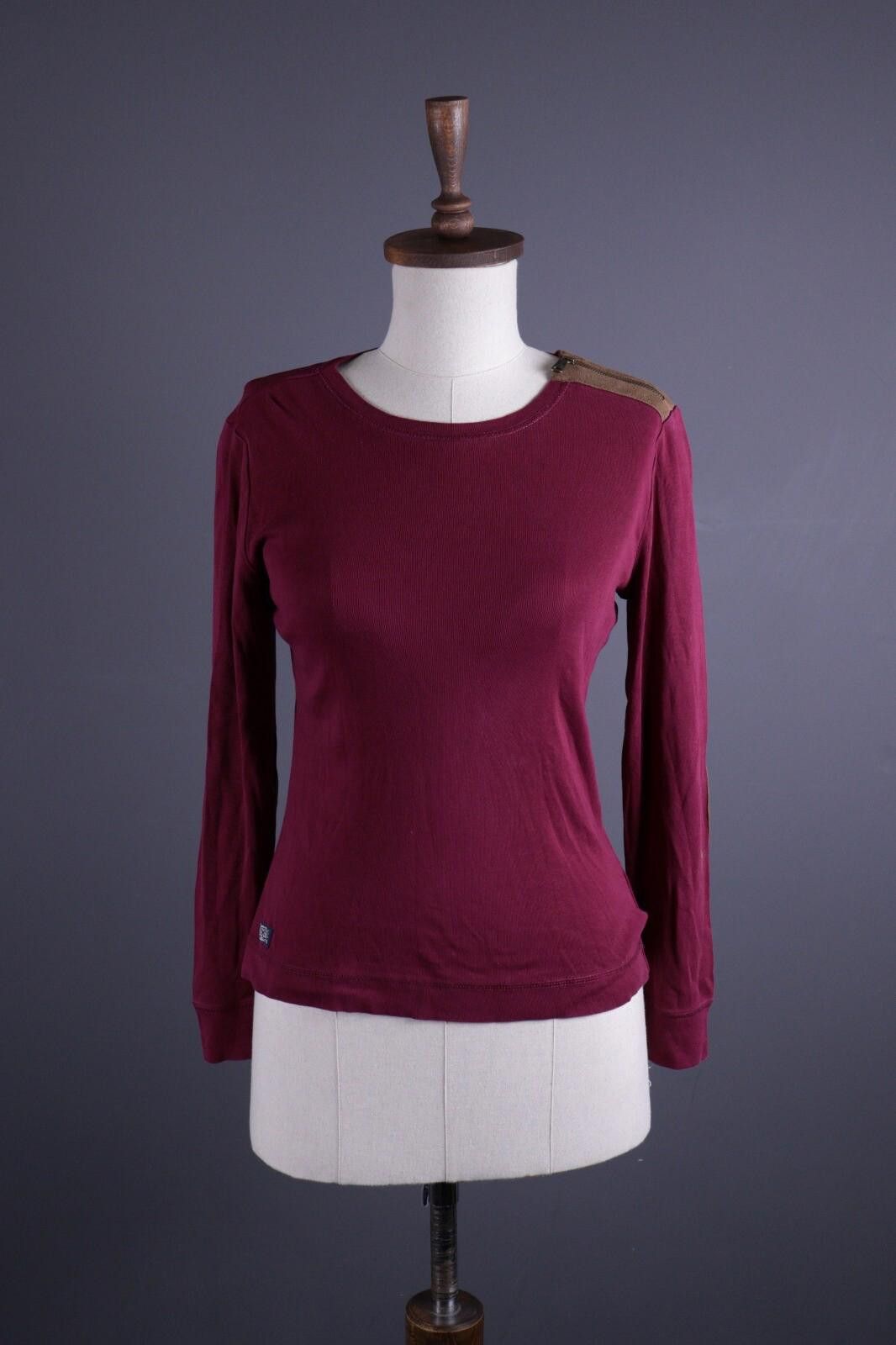 Designer Lauren Jeans Co. Ralph Lauren Burgundy Top Shirt Sz M Size M / US 6-8 / IT 42-44 - 1 Thumbnail