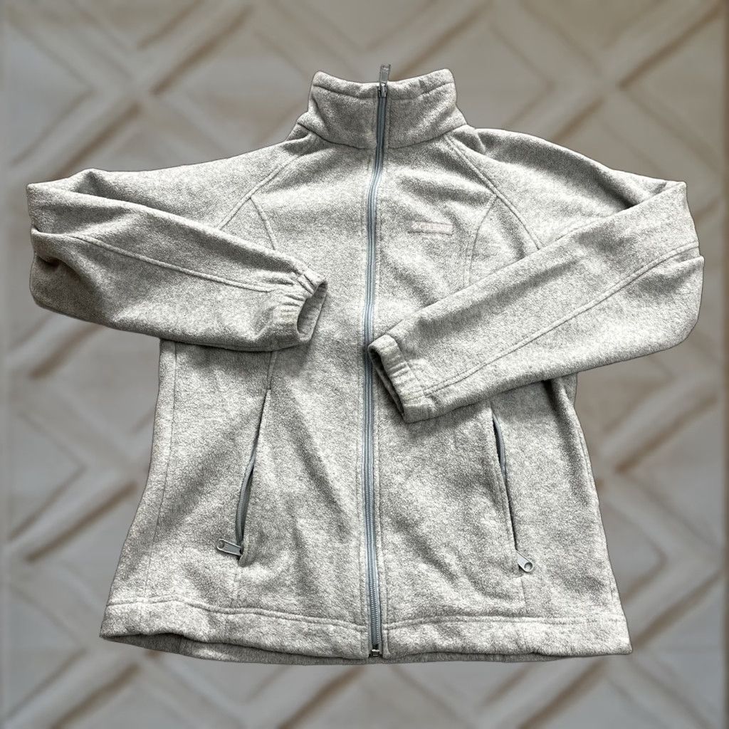 Vintage Columbia Jacket Womens Small Gray Fleece Benton Springs Full Zip Pockets Outdoor Size S / US 4 / IT 40 - 1 Thumbnail