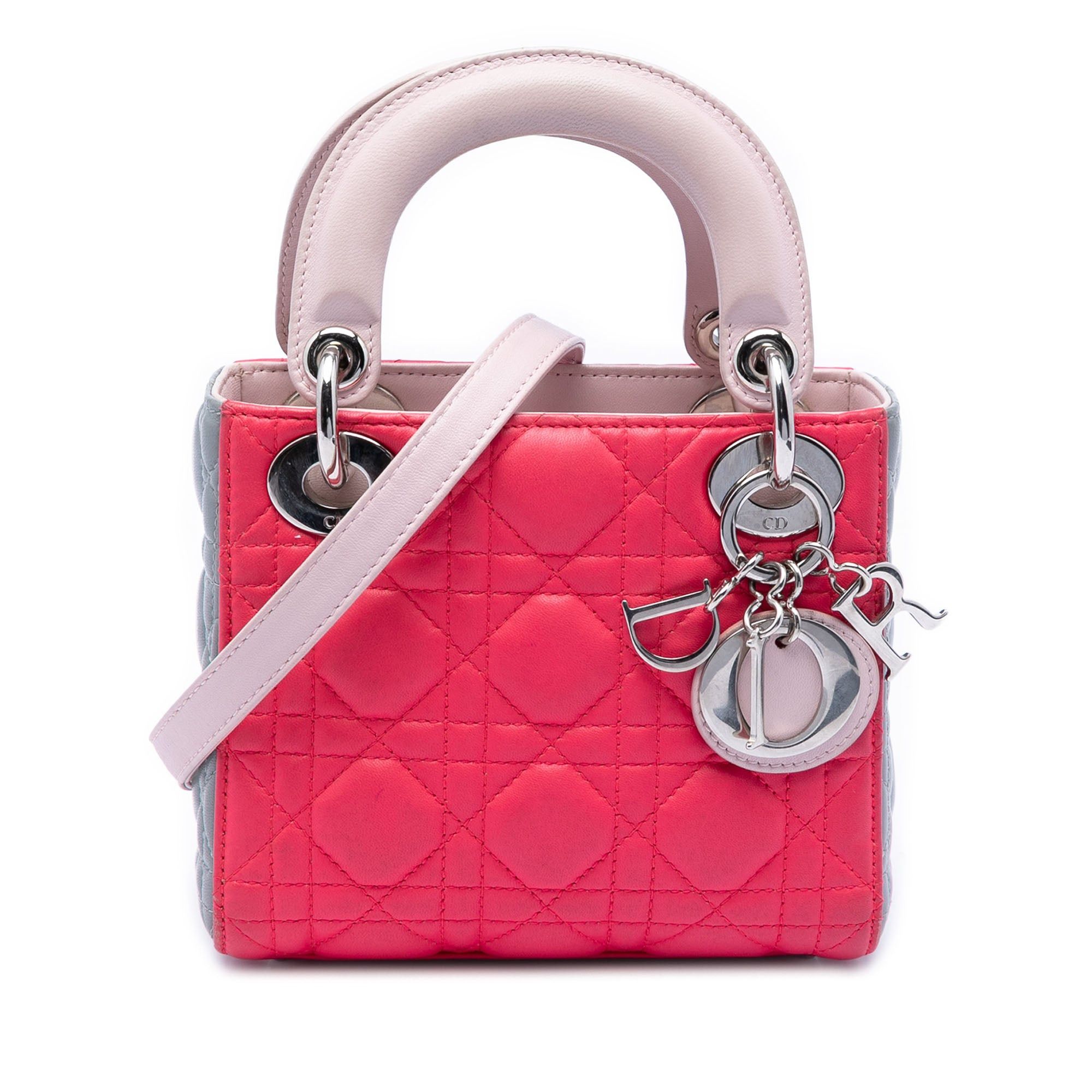 Dior Mini Tricolor Lambskin Cannage Lady Dior Size ONE SIZE - 1 Thumbnail