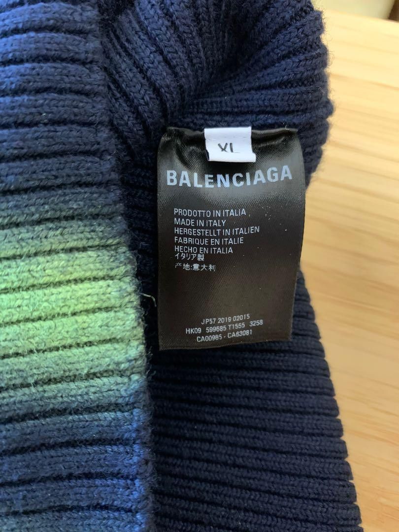 Balenciaga BALENCIAGA - Printed Ribbed Wool-Blend Sweater Size US XL / EU 56 / 4 - 4 Thumbnail