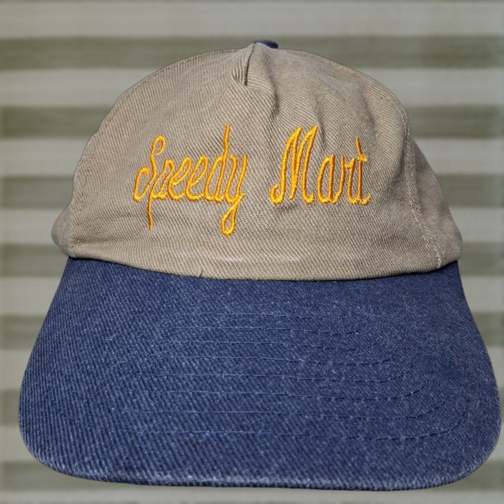 GAS VINTAGE Nissin Cap Baseball Cap Hat One Size Beige Canvas Speedy Mart Gas Station Retro Adjustable Snap Back Men Size ONE SIZE - 1 Thumbnail