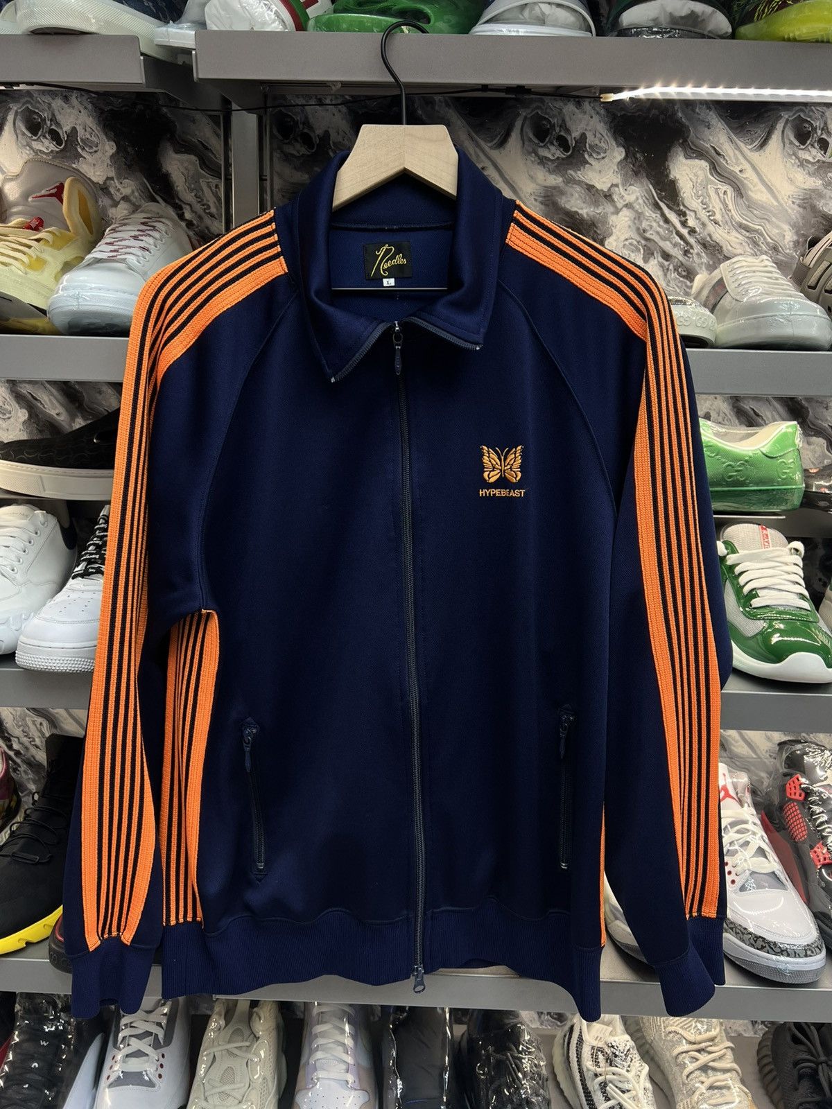 Needles Needles Navy/Orange Track Jacket Size US L / EU 52-54 / 3 - 1 Thumbnail