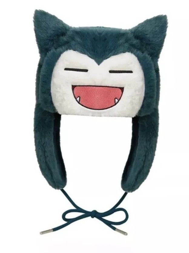 Japanese Brand Vintage Snorlax Blue Ushanka Autumn Winter Warm Hat Size ONE SIZE - 1 Thumbnail