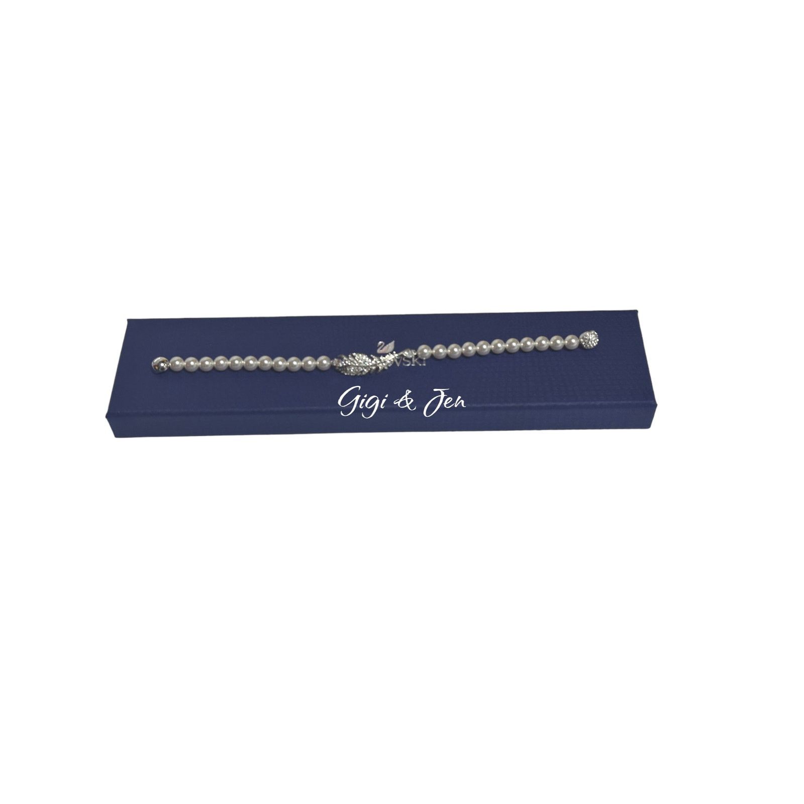 Swarovski Swarovski Nice Pearl Feather Bracelet White, Rhodium plated Size ONE SIZE - 10 Thumbnail
