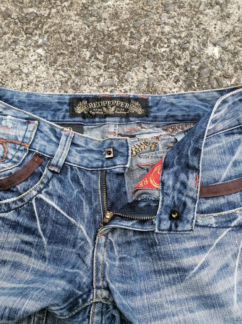 Designer × Japanese Brand Red Pepper Gold Label Style Project Denim Jeans Size 30" / US 8 / IT 44 - 4 Thumbnail