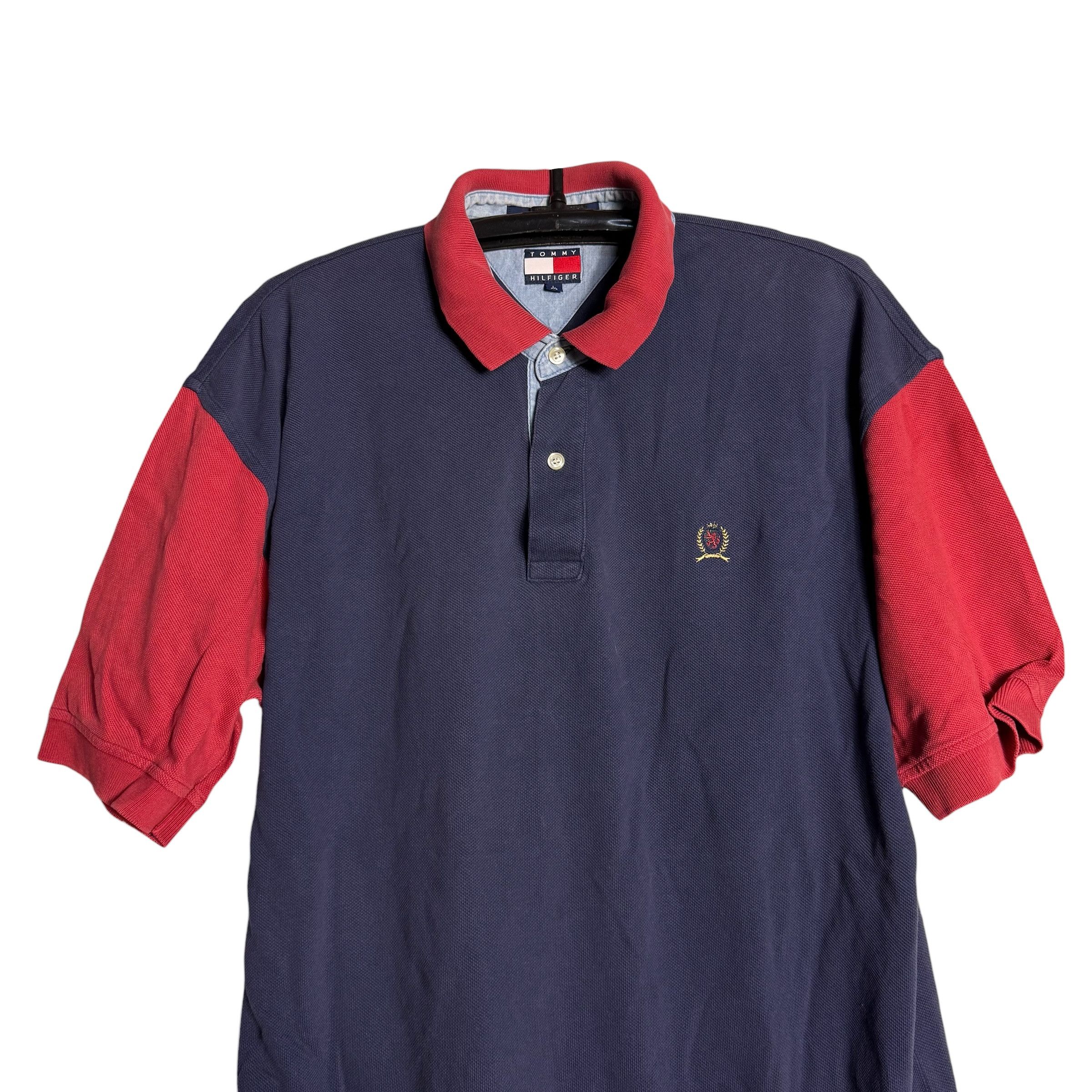 Tommy Hilfiger 🔥RARE🔥Vintage Tommy Hilfiger Logo Star Flag Polo Shirt Size US L / EU 52-54 / 3 - 4 Thumbnail