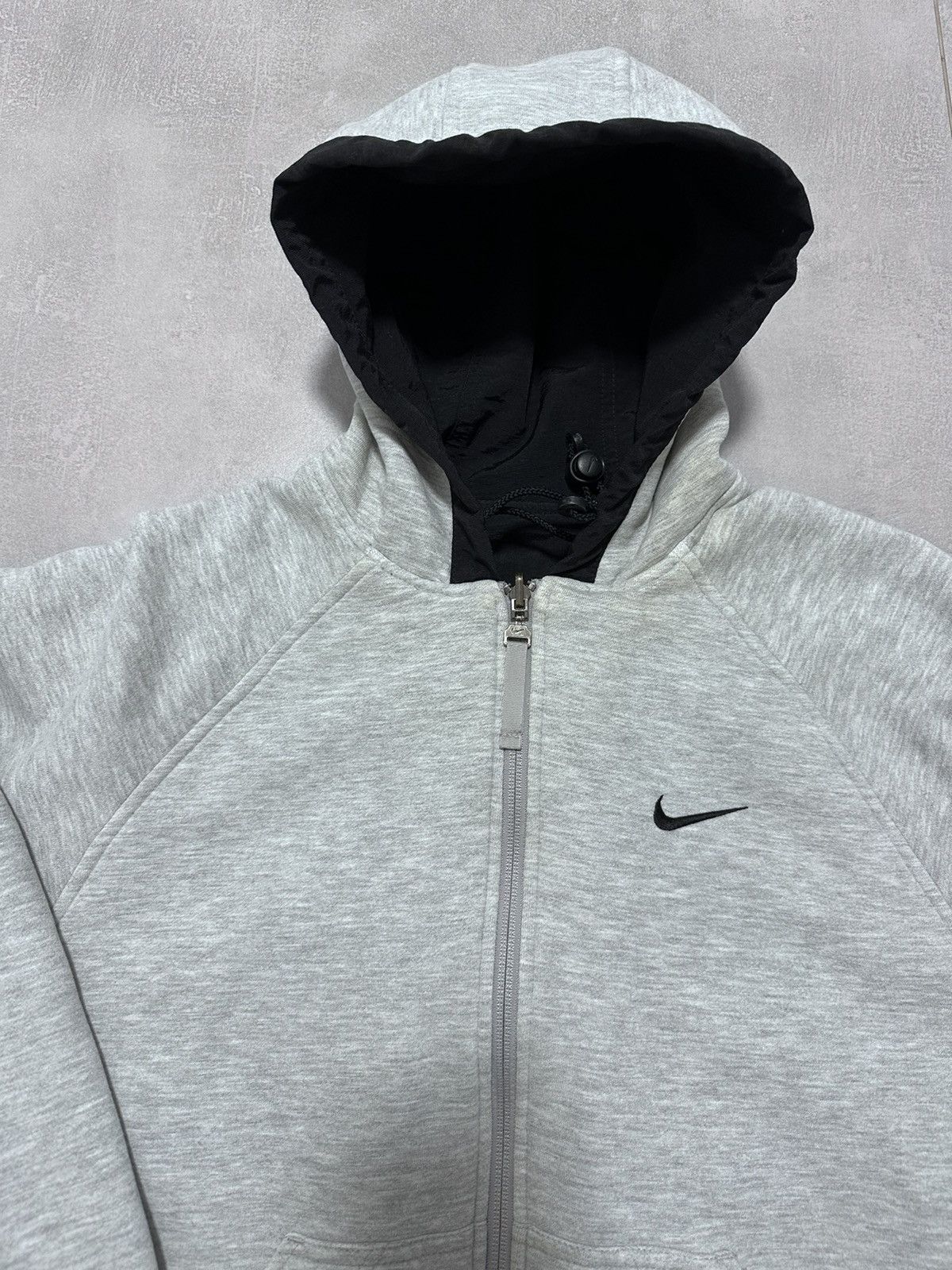 Nike × Vintage Vintage Nike Women’s Jacket Hooded 2in1 Black Grey Swoosh Size M / US 6-8 / IT 42-44 - 9 Thumbnail