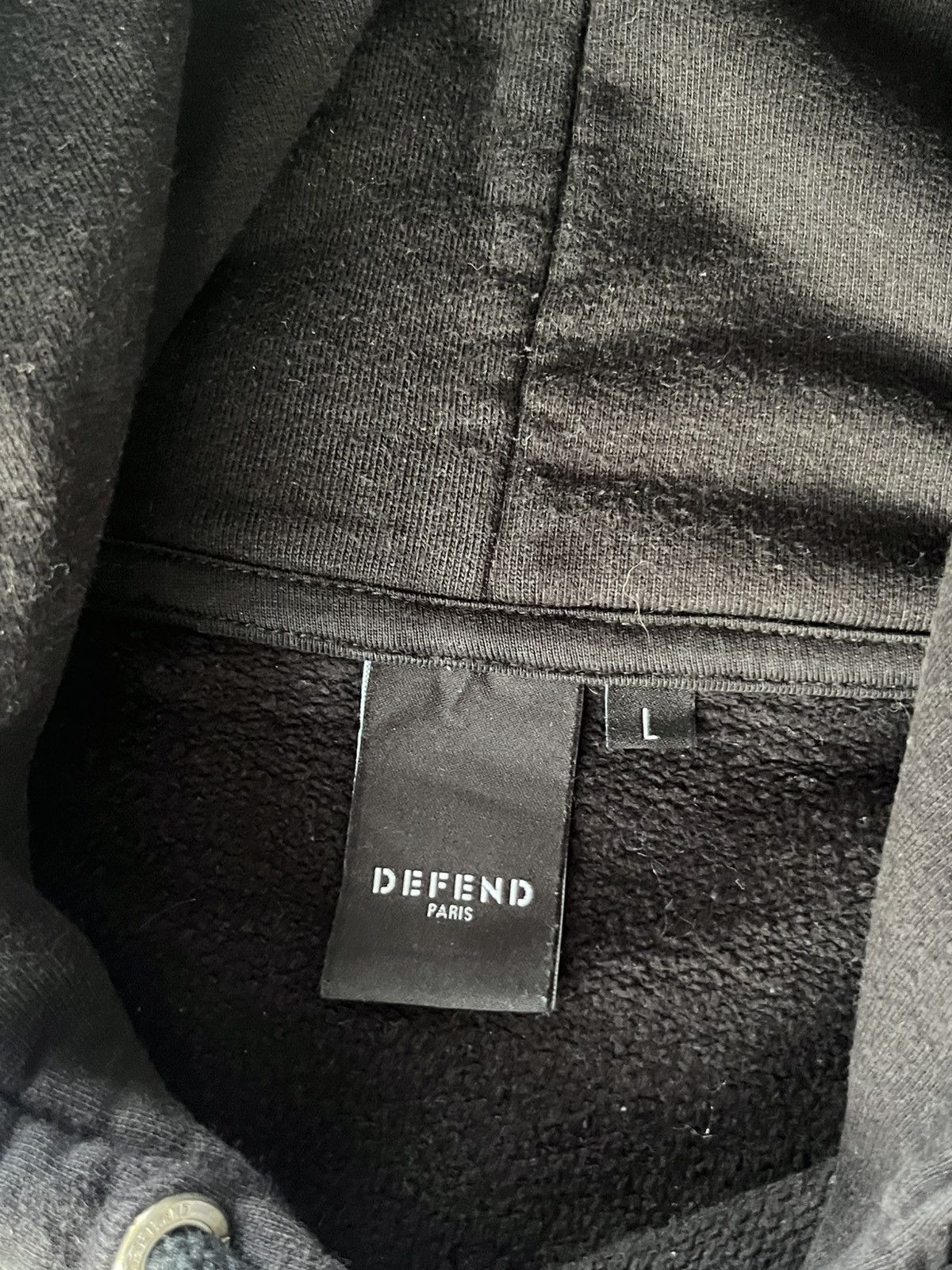 DEFEND PARIS Vintage Hoodie Defent Paris Over print Y2K style Size US L / EU 52-54 / 3 - 7 Thumbnail