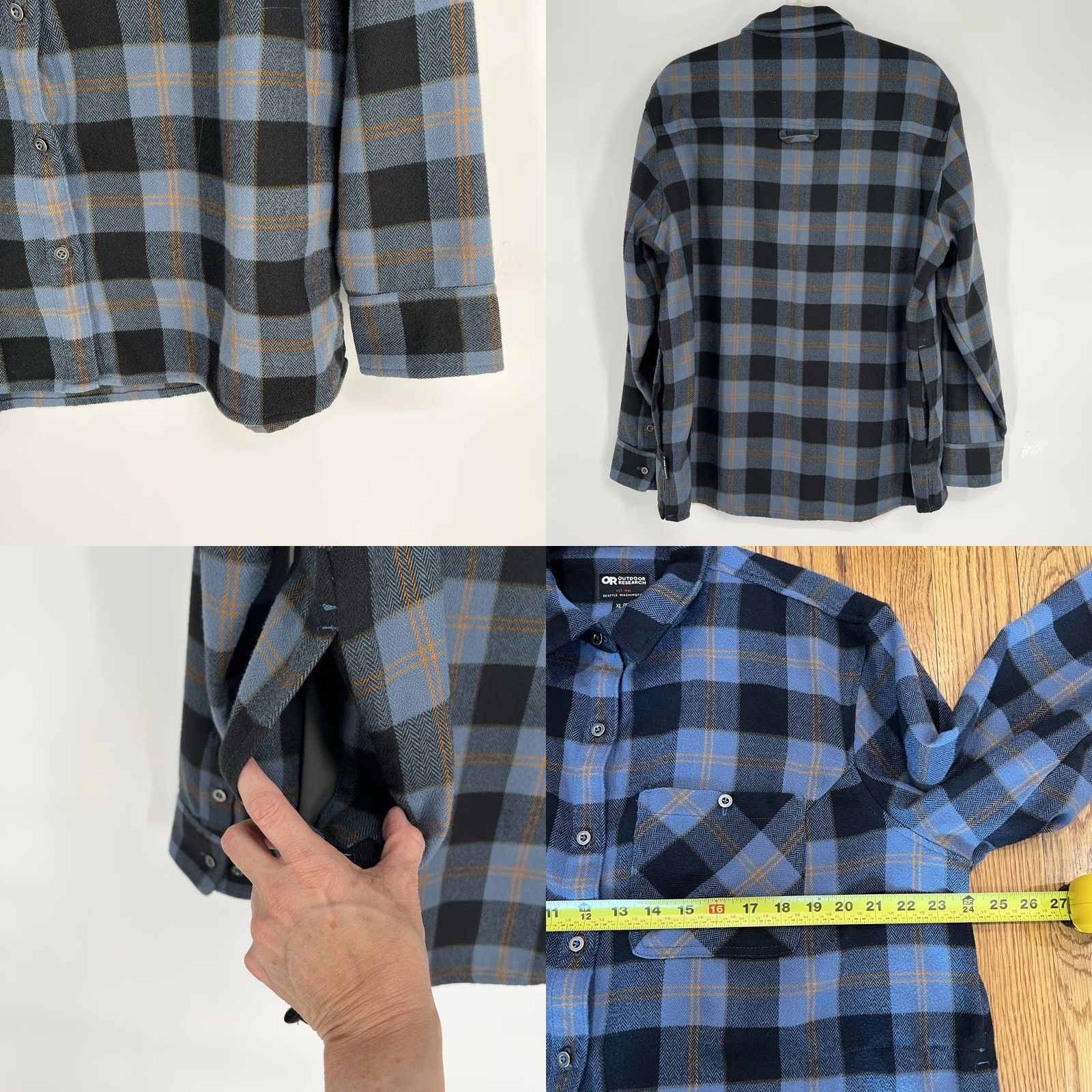 Outdoor Research Outdoor Research Shirt Women’s XL Button-Up Plaid Cotton Flannel Multicolor Long Sleeve Pocket Casual Workwear Fall Spring Summer Winter Size XL / US 12-14 / IT 48-50 - 8 Thumbnail