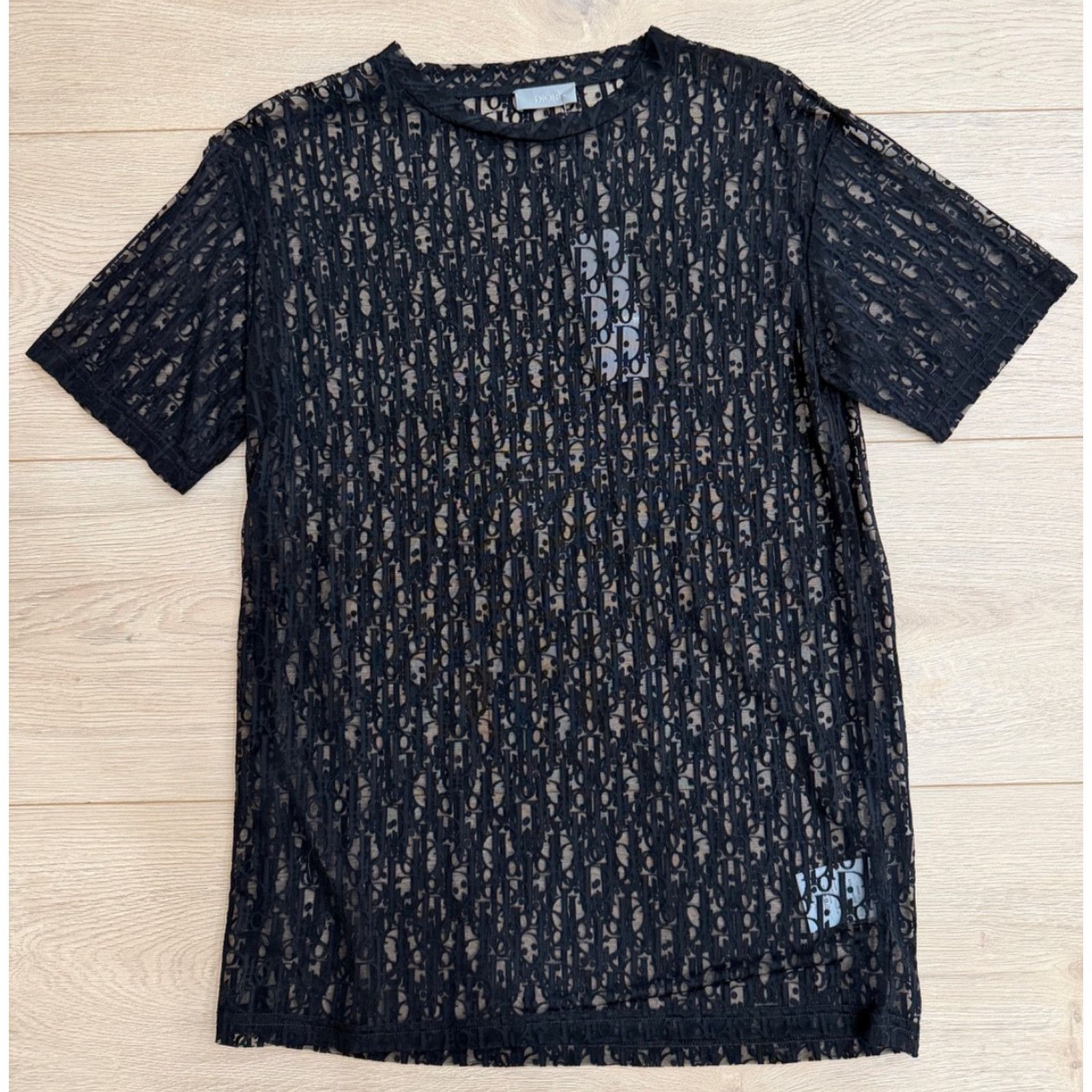 Dior Dior Black Oblique Sheer Mesh Short Sleeve Shirt XS Size US XS / EU 42 / 0 - 2 Thumbnail