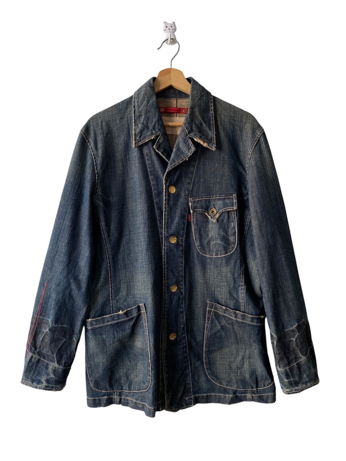 Levi's × Levi's Vintage Clothing × Vintage 2000s - Levi’s Redloop Workwear Design Denim Jacket Size US L / EU 52-54 / 3 - 1 Thumbnail