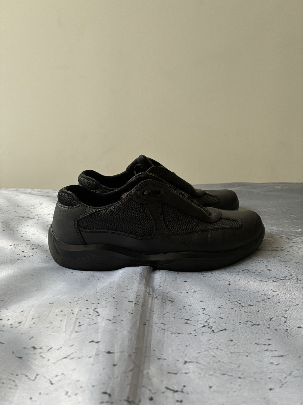 Prada Vintage Prada Americas Cup Black Sneakers Size US 7.5 / IT 37.5 - 2 Thumbnail