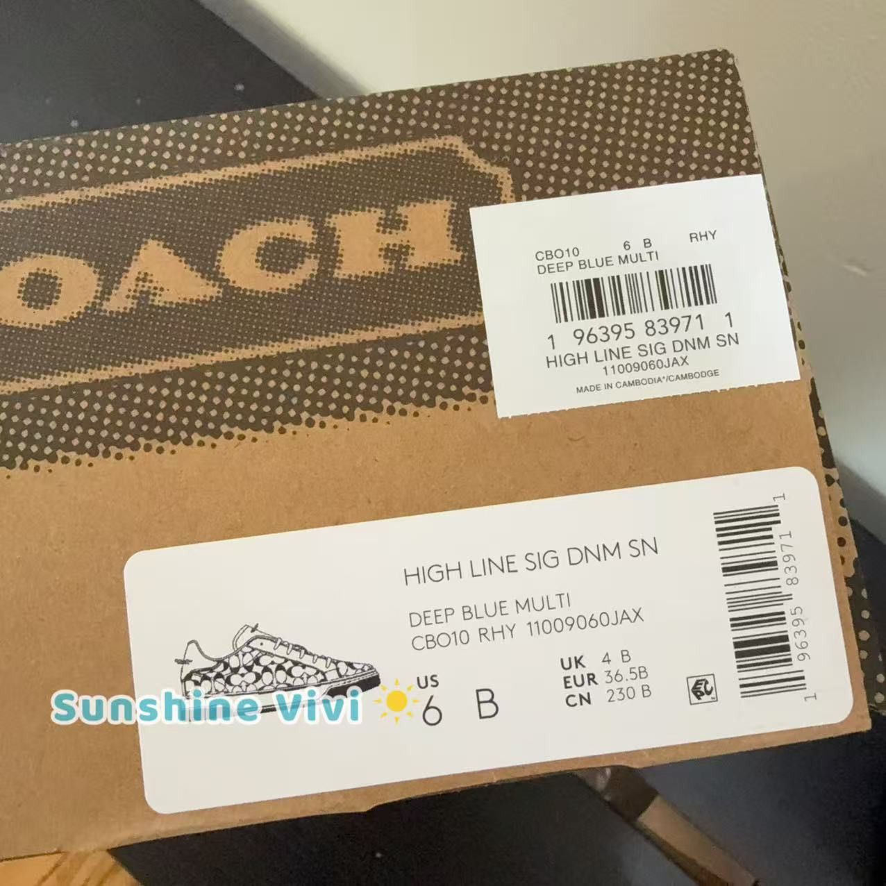 Coach NEW Coach High Line Sneaker Denim Deep Blue CBO10 us6 Size US 6 / IT 36 - 11 Thumbnail