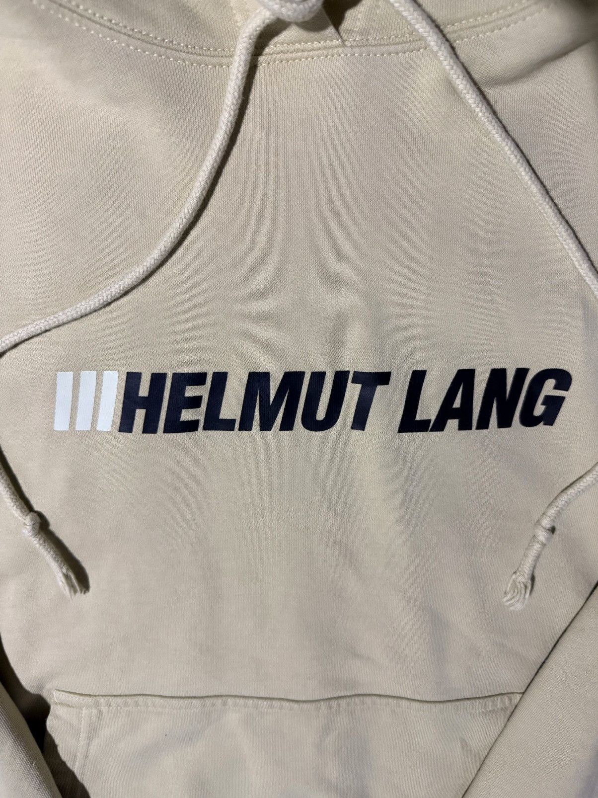 Helmut Lang Helmut Lang Logo Hoodie Cream Black Size US XL / EU 56 / 4 - 3 Thumbnail